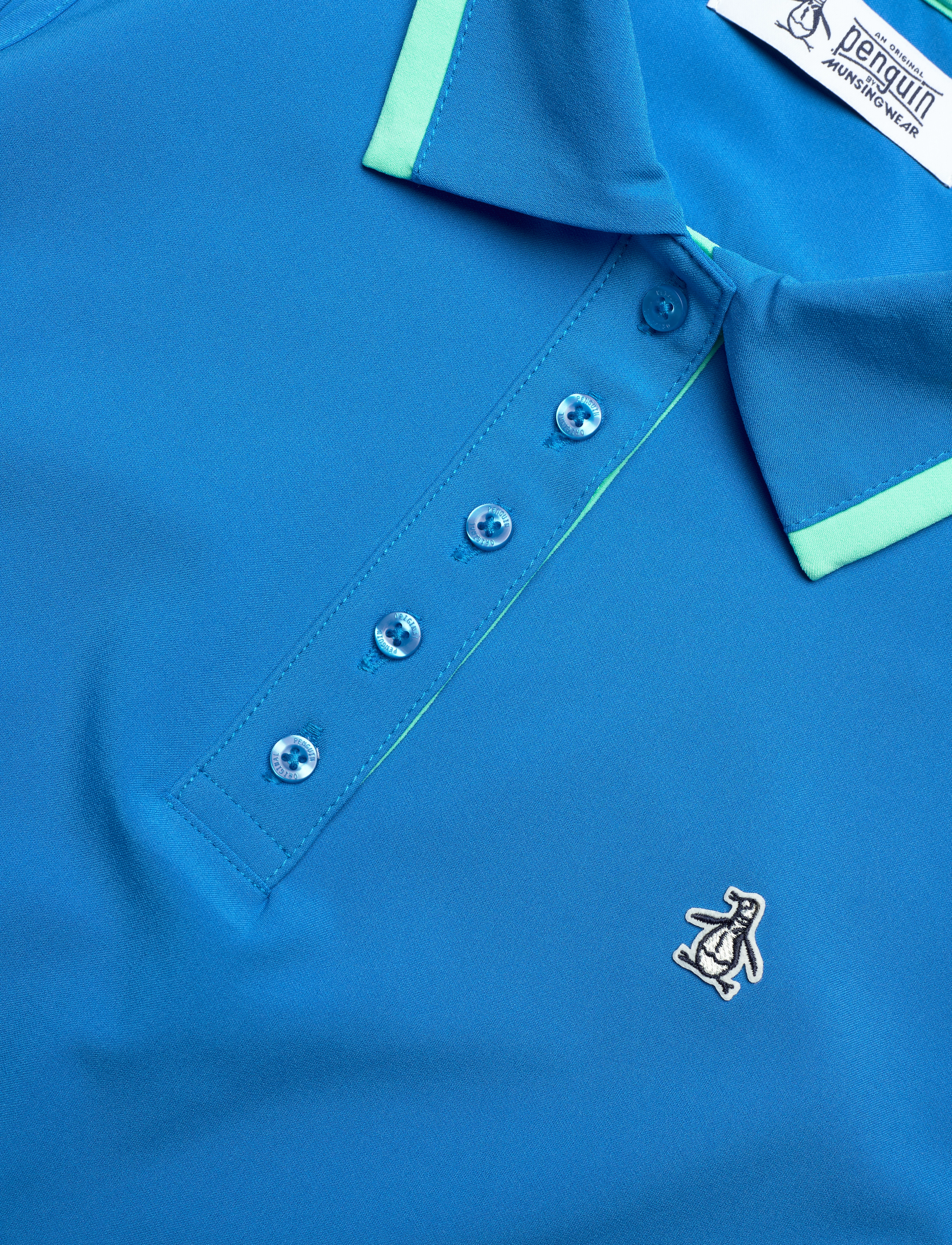 Original Penguin Golf - SL Woven Waist Length Polo - oberteile & t-shirts - french blue - 2