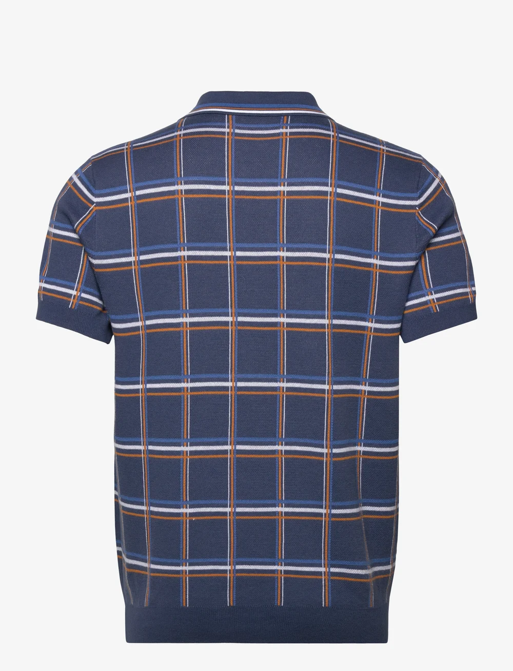 Original Penguin - CTTN 1/4 ZIP PLAID - polostrik - sargasso sea - 1