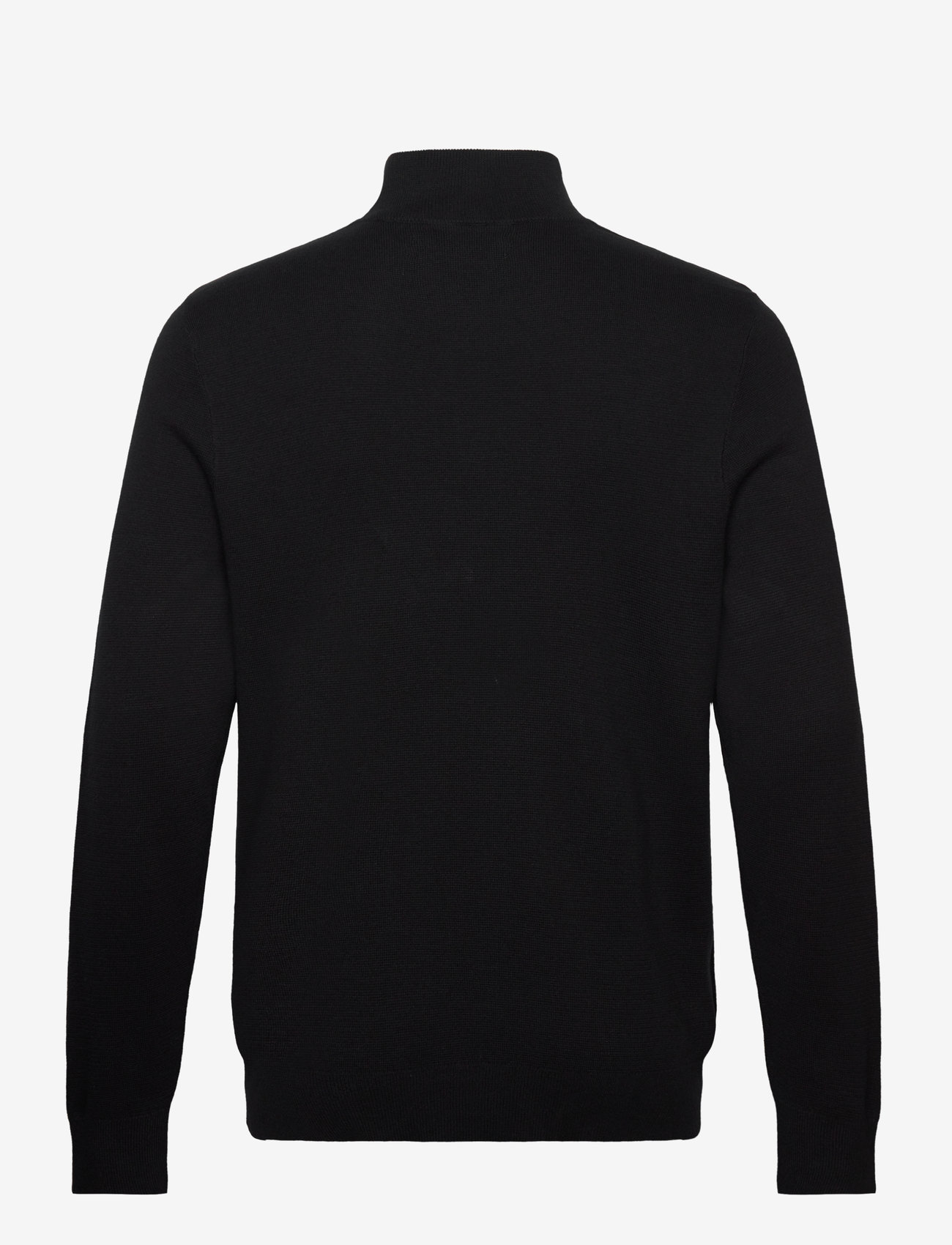 Original Penguin - CTTN 1/4 ZIP TIPPED - true black - 1