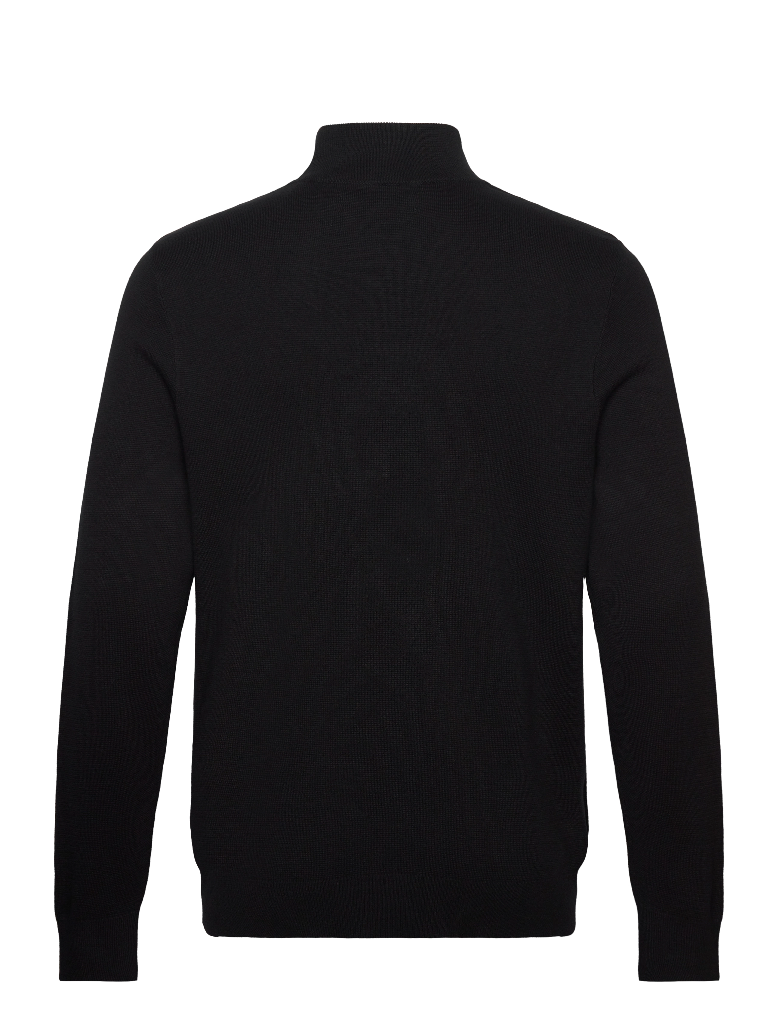 Original Penguin - CTTN 1/4 ZIP TIPPED - true black - 1