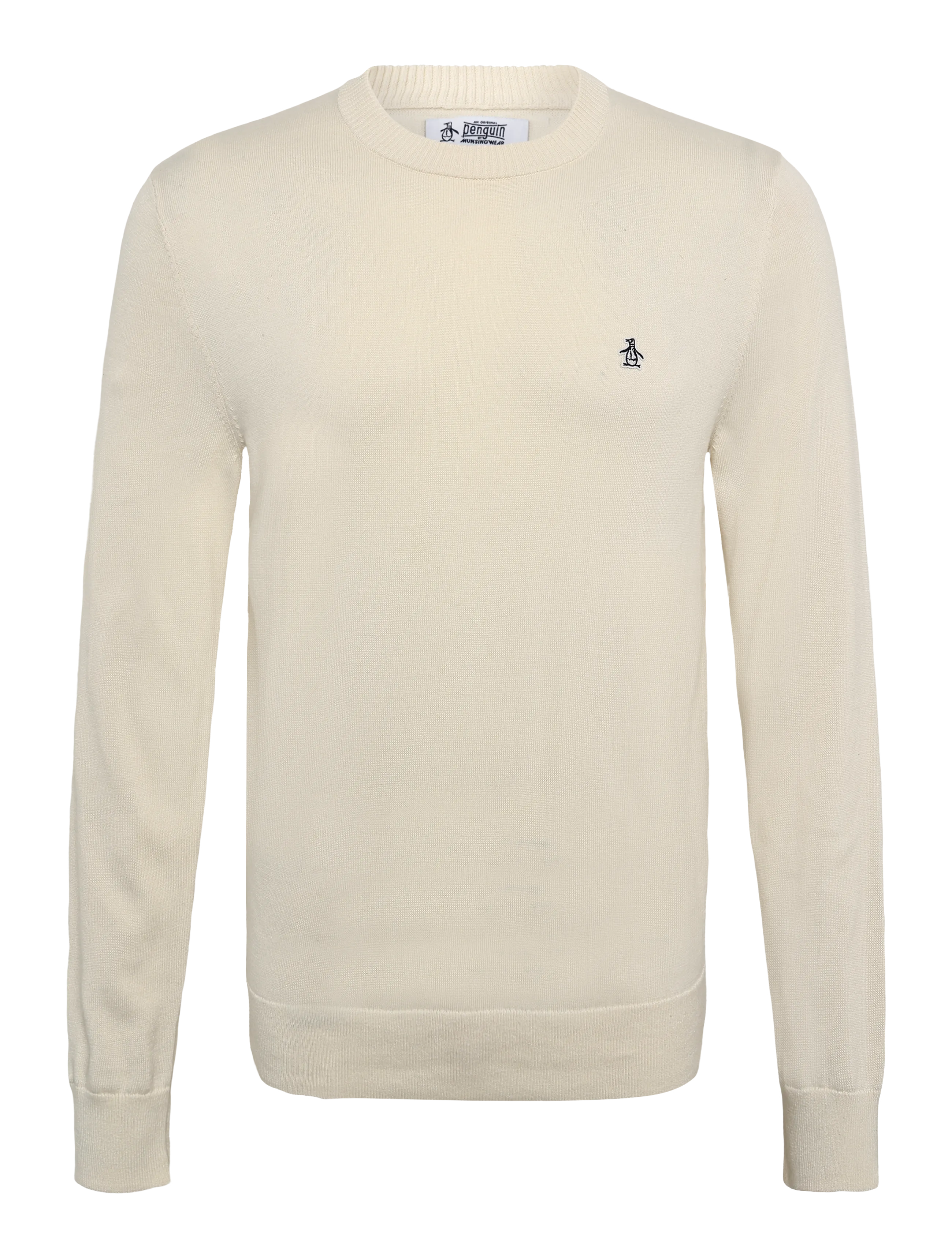 Original Penguin 14GG CTTN JRSY CRWNC - Stickat - BIRCH / cream