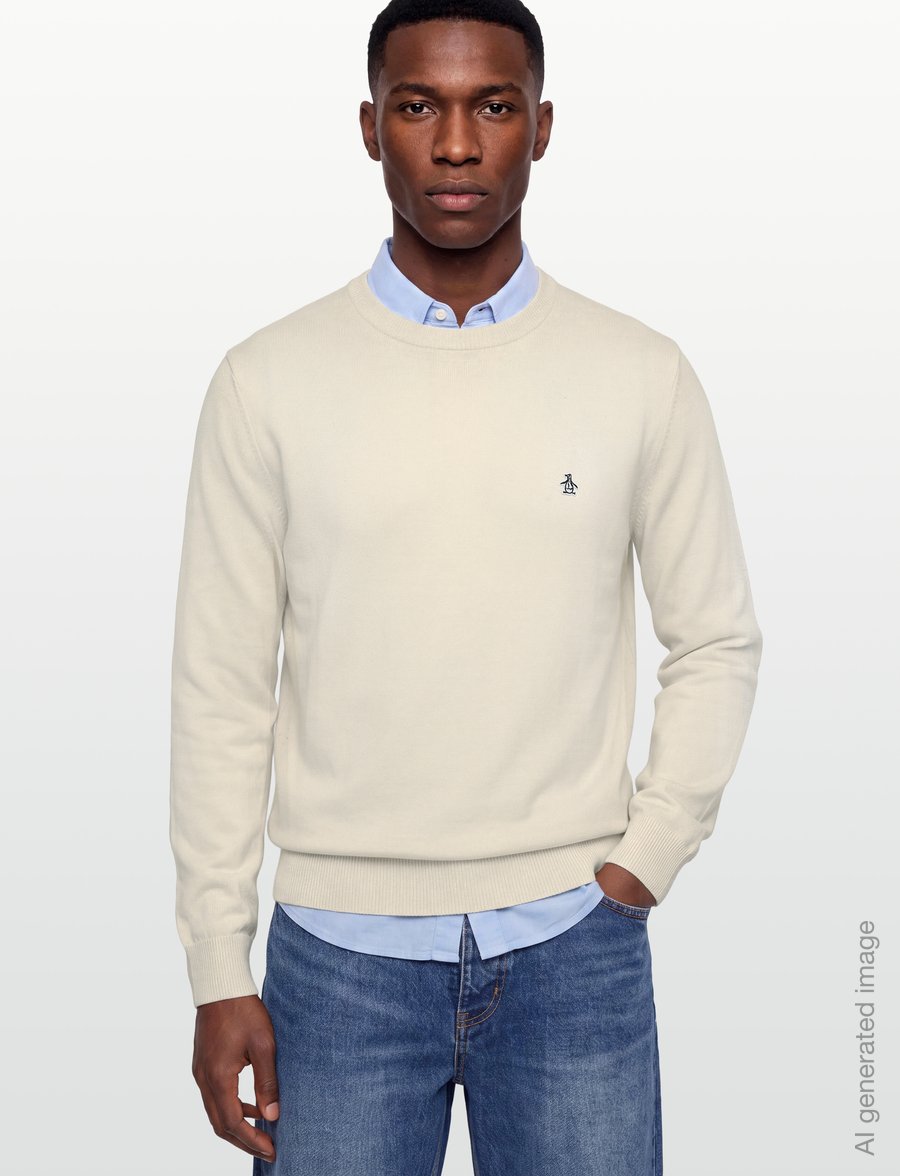 Original Penguin - 14GG CTTN JRSY CRWNC - rundhals - birch - 3