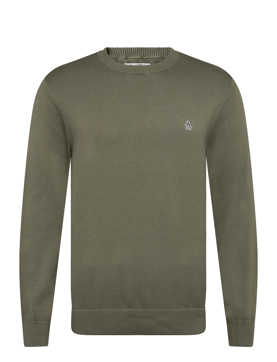 Original Penguin - 14GG CTTN JRSY CRWNC - rundhals - dusty olive - 1
