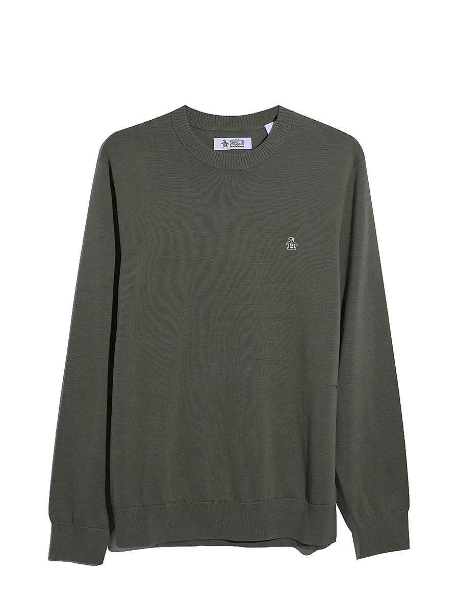 Original Penguin - 14GG CTTN JRSY CRWNC - rund hals - dusty olive - 1
