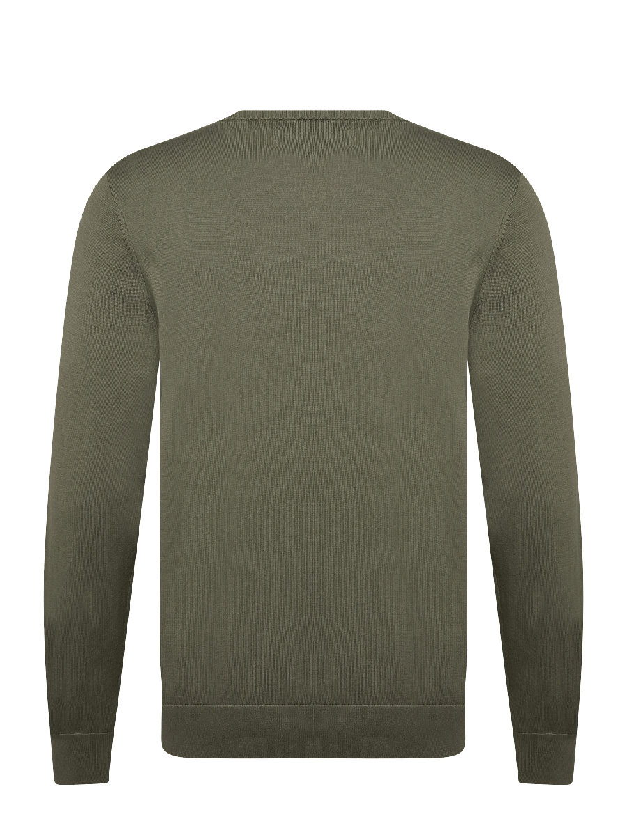 Original Penguin - 14GG CTTN JRSY CRWNC - rundhals - dusty olive - 2