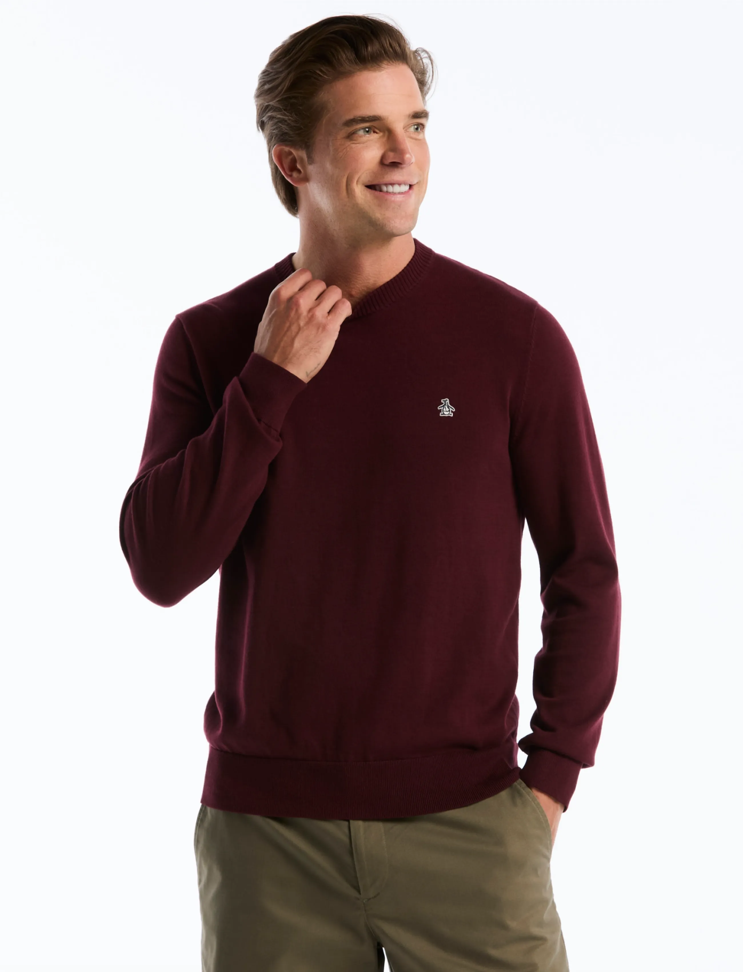 Original Penguin - 14GG CTTN JRSY CRWNC - rundhalsad - port royale - 0