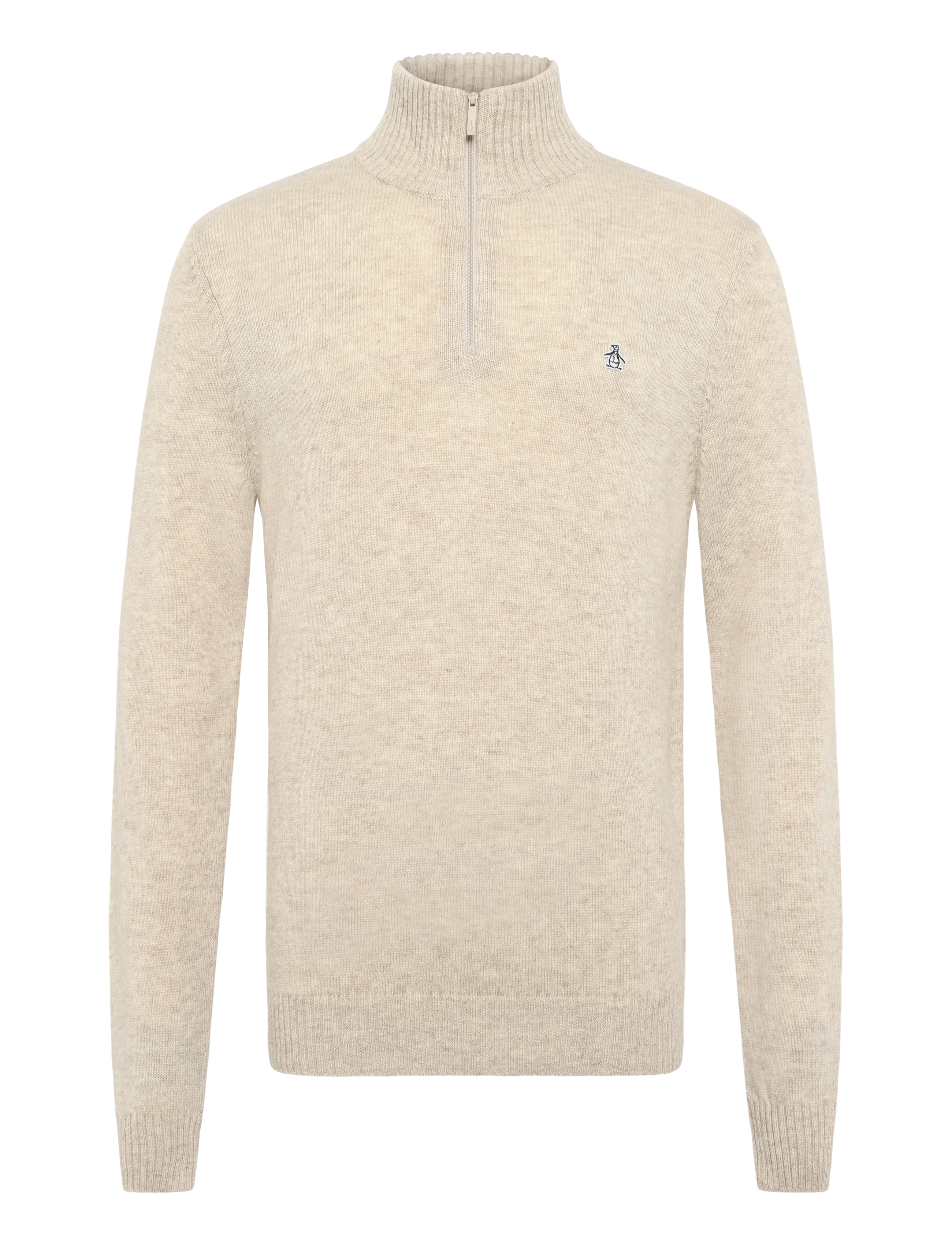 Original Penguin 7GG LAMBSWOOL 1/4 ZI - Stickat - BIRCH / cream