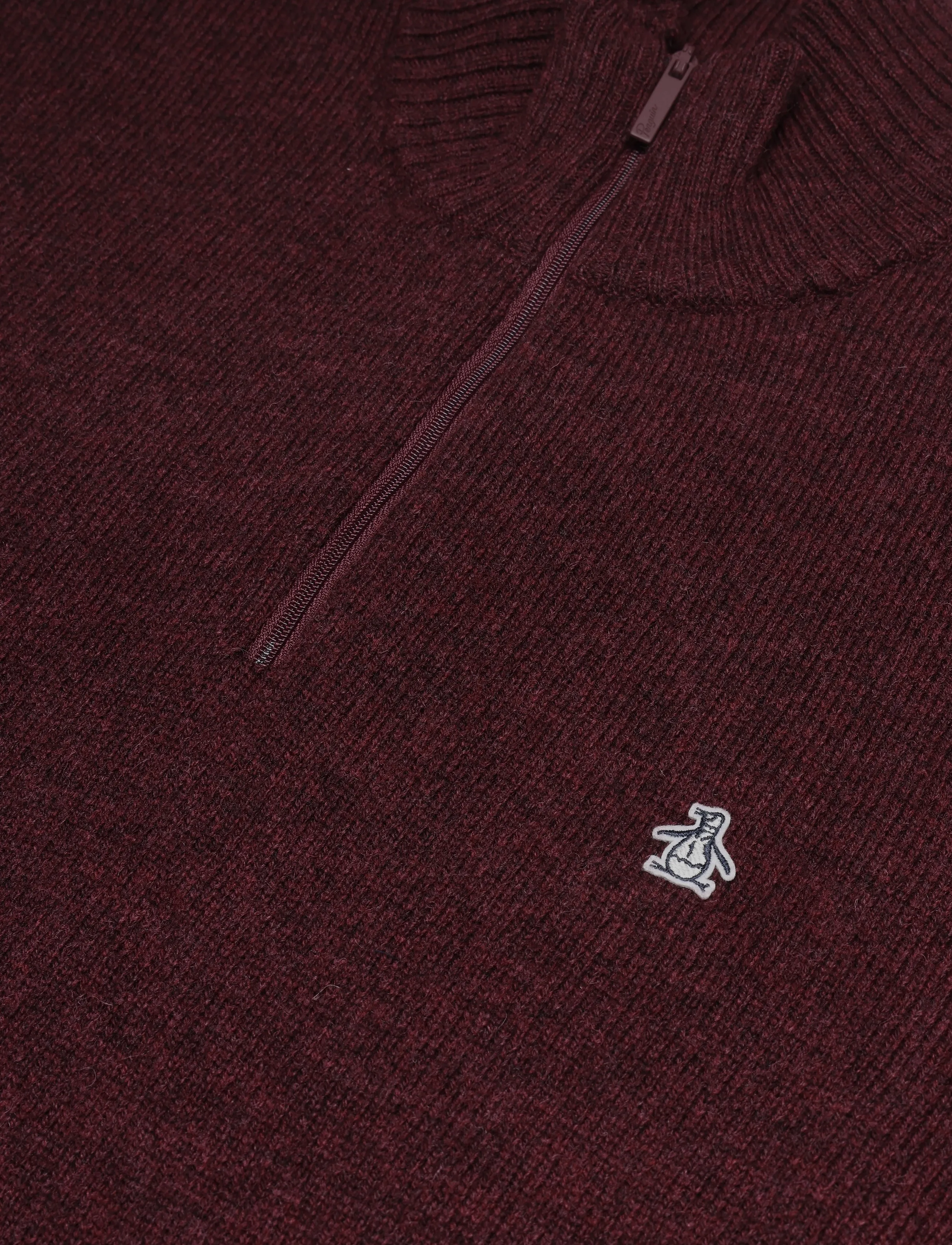 Original Penguin - 7GG LAMBSWOOL 1/4 ZI - pullover mit halbem reißverschluss - cabernet - 2
