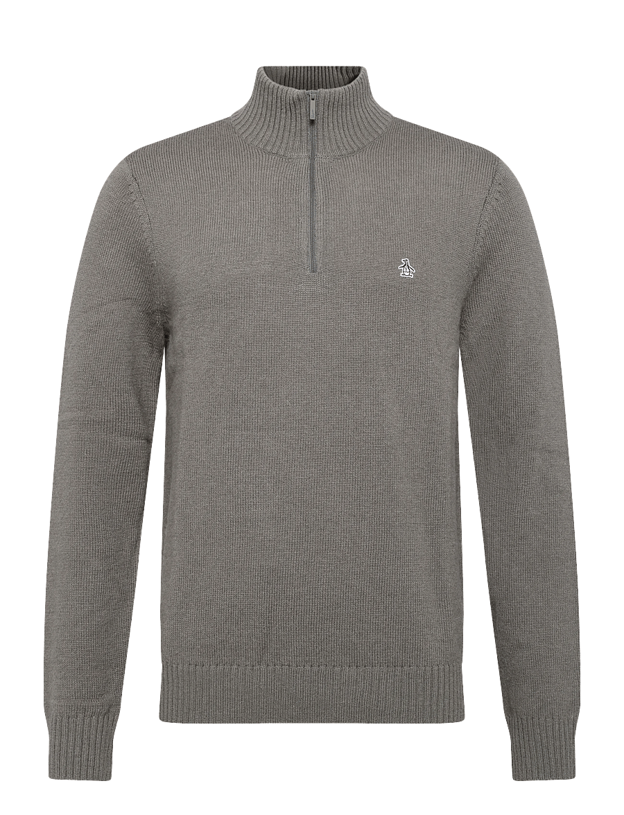 Original Penguin - 7GG LAMBSWOOL 1/4 ZI - pullover mit halbem reißverschluss - dusty olive - 1