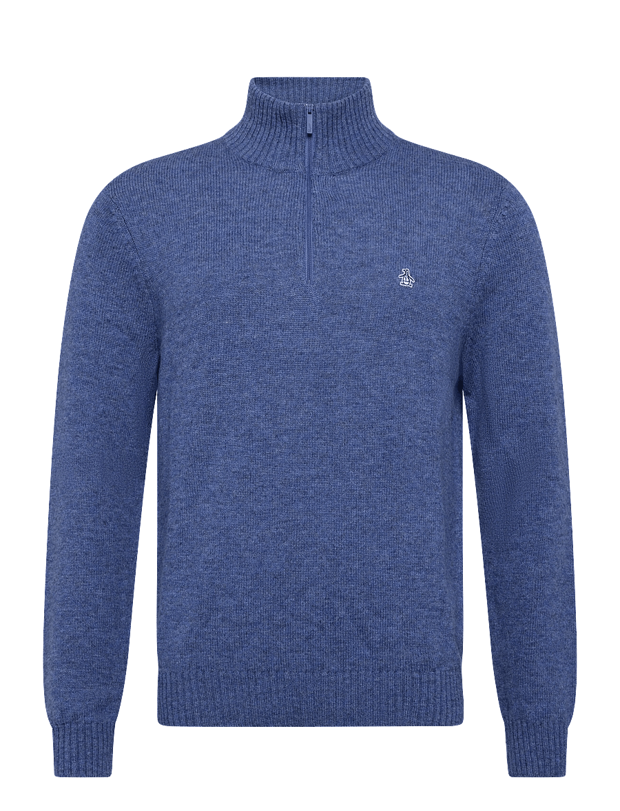 Original Penguin - 7GG LAMBSWOOL 1/4 ZI - pullover mit halbem reißverschluss - sargasso sea - 1