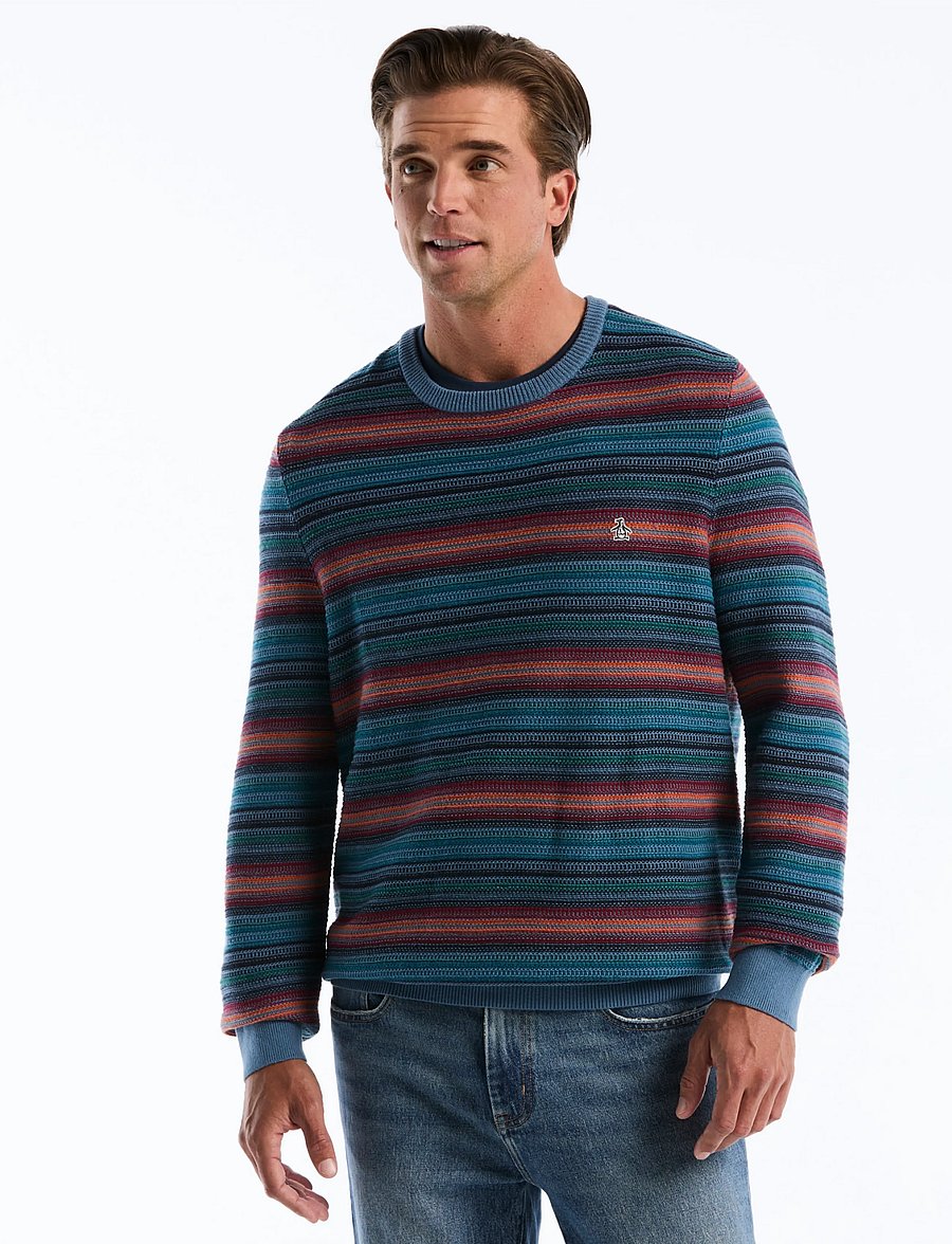 Original Penguin - 12GG CTN BLND DERGRA - rundhals - copen blue - 0