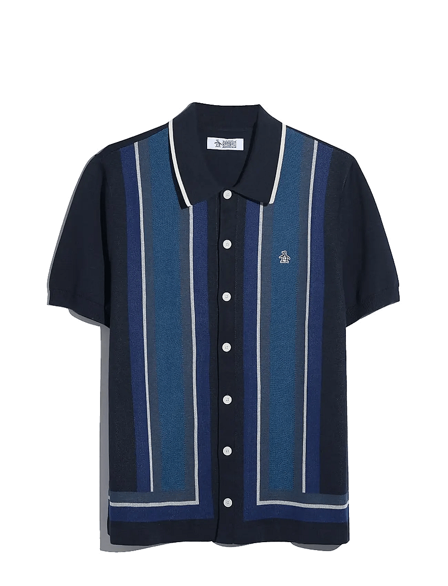 Original Penguin - 14GG CTTN BLND JQRD - kootud polosärgid - dark sapphire - 1