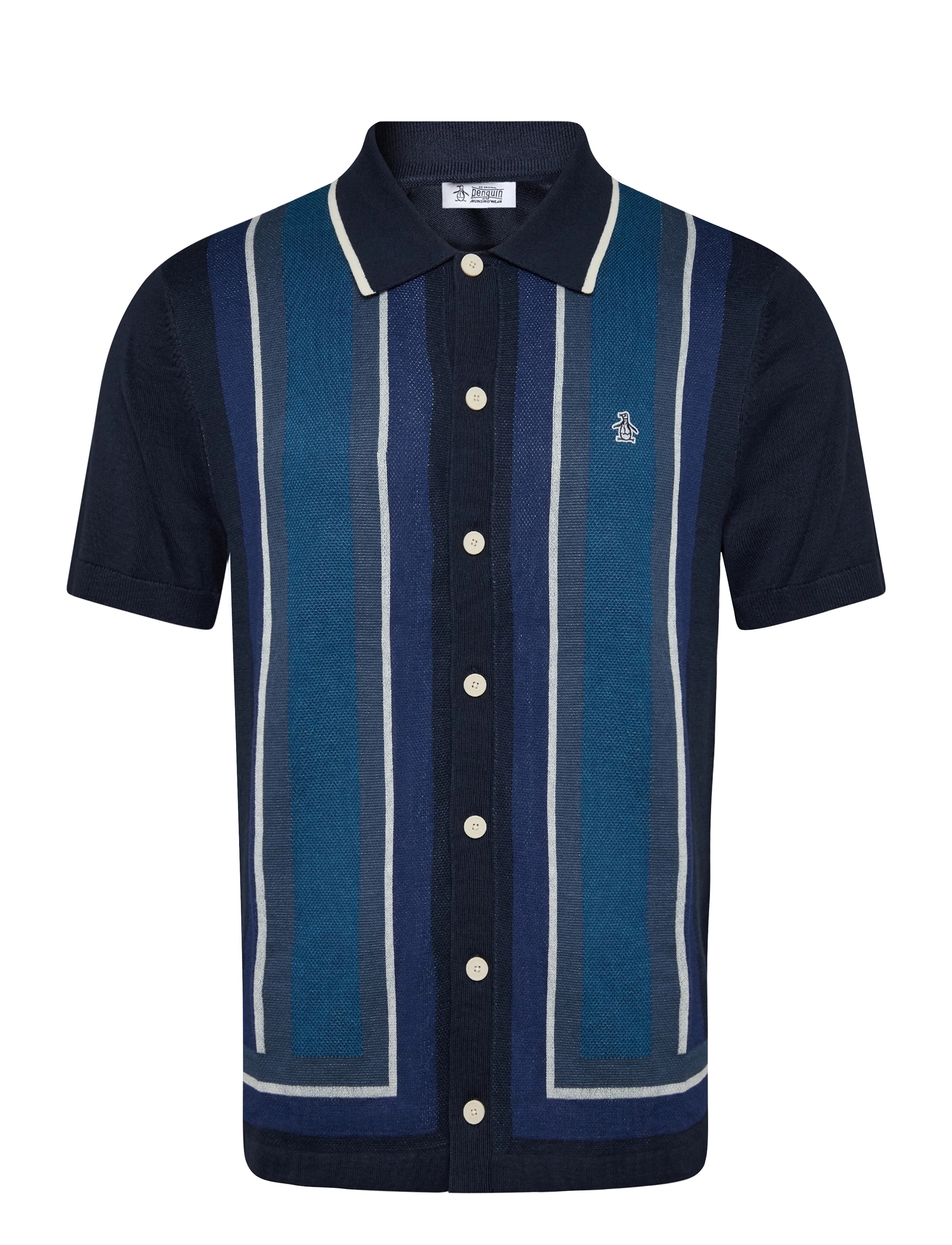 Original Penguin 14GG CTTN BLND JQRD - Knitted polos - DARK SAPPHIRE / navy