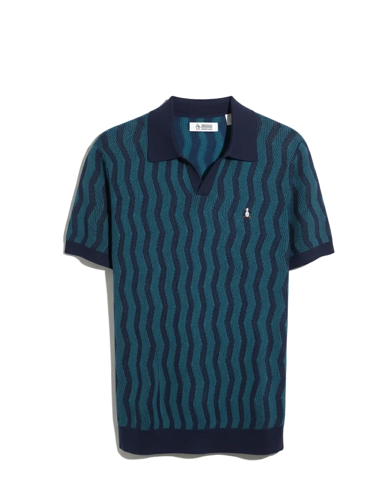 Original Penguin 12GG CTN/ACRLC WAVY - Til ham - DARK SAPPHIRE / blue