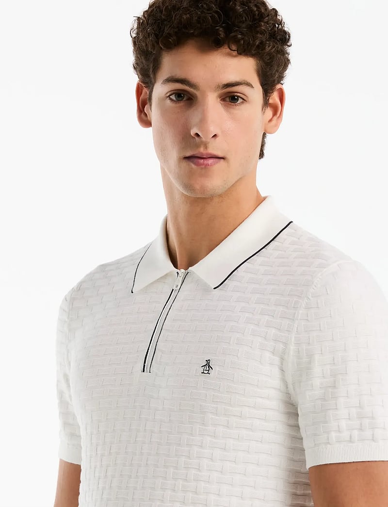 Original Penguin - 14GG CTTN LINKS STIT - polostrik - bright white - 3
