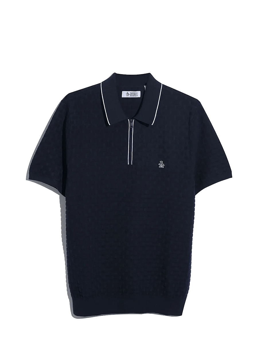 Original Penguin - 14GG CTTN LINKS STIT - kootud polosärgid - dark sapphire - 1