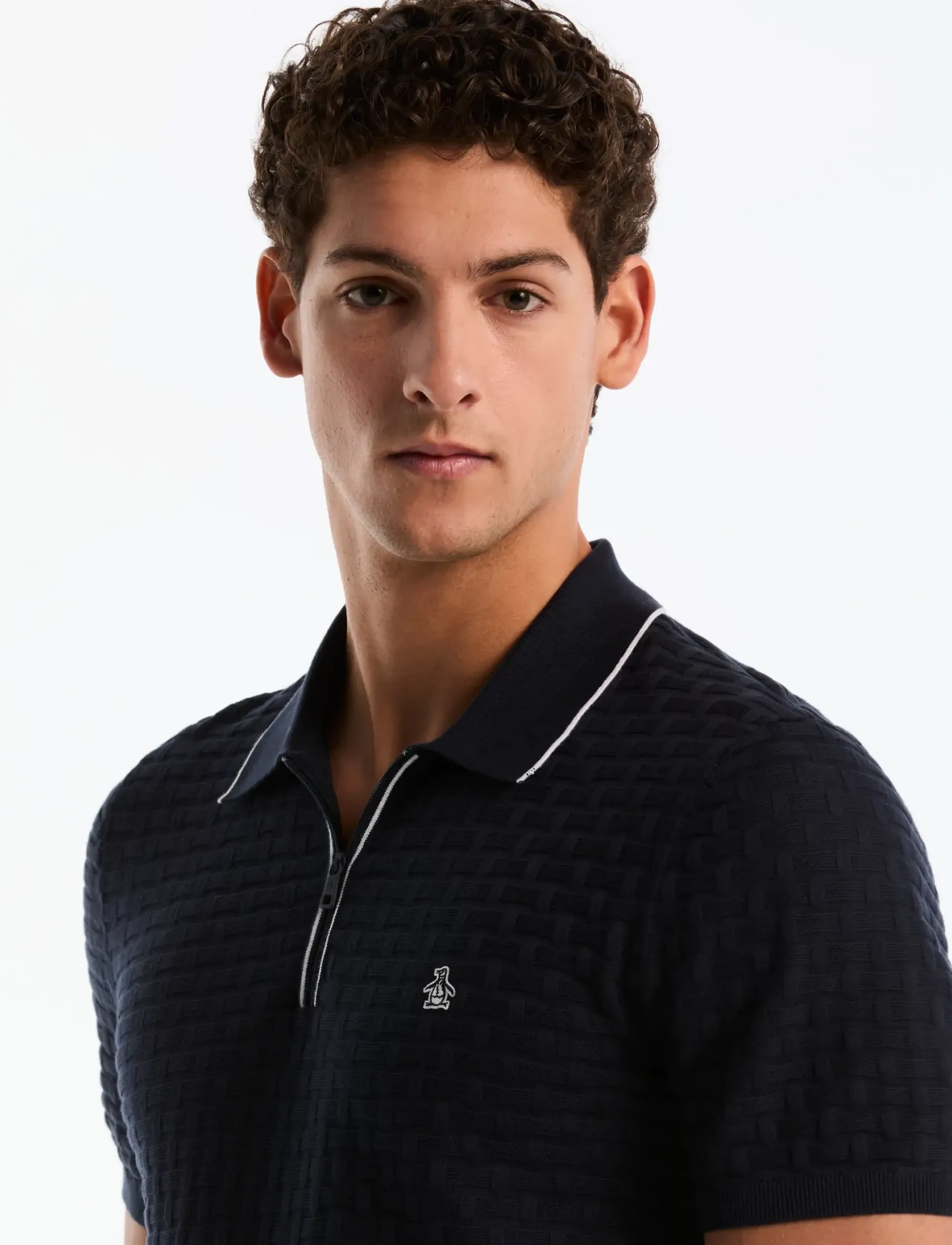 Original Penguin - 14GG CTTN LINKS STIT - kootud polosärgid - dark sapphire - 3