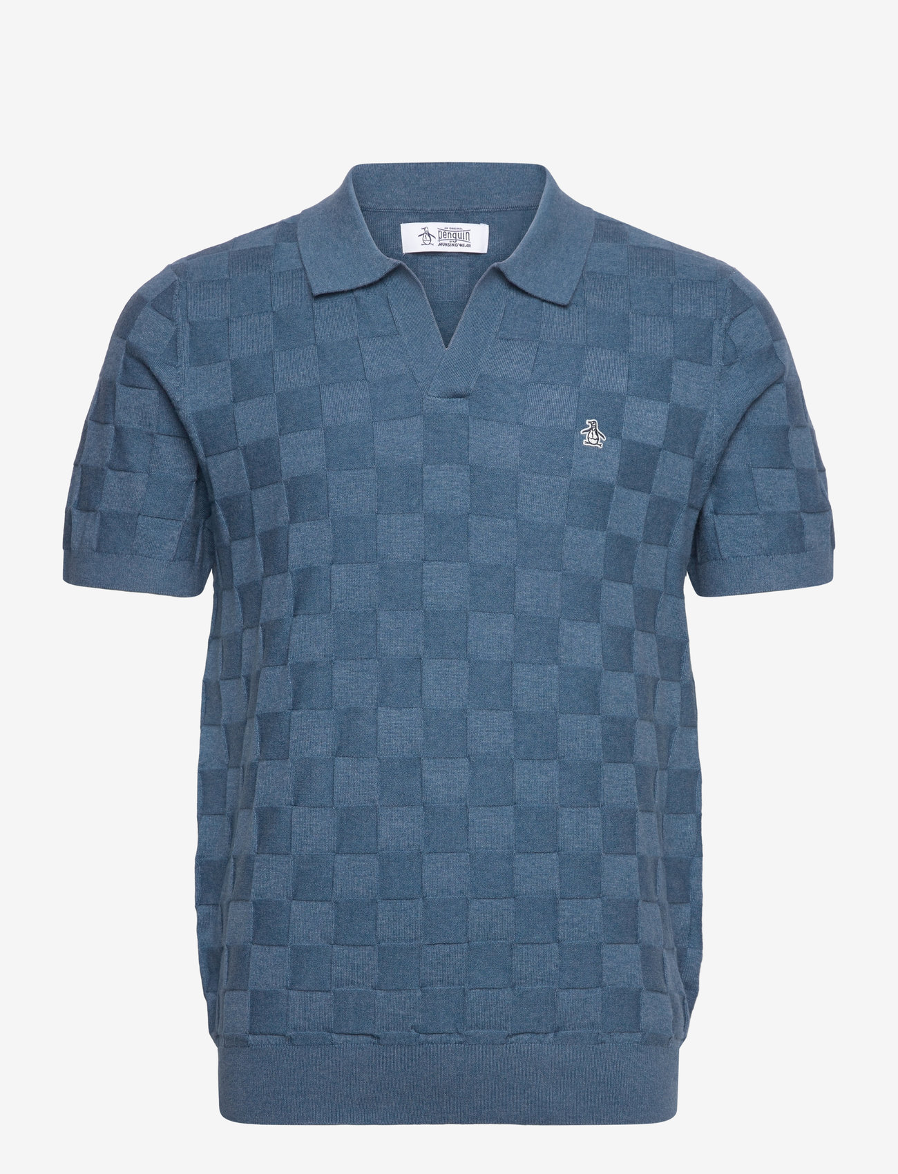 Original Penguin - CTTN JQRD SWTR POLO - short-sleeved polos - copen blue - 0