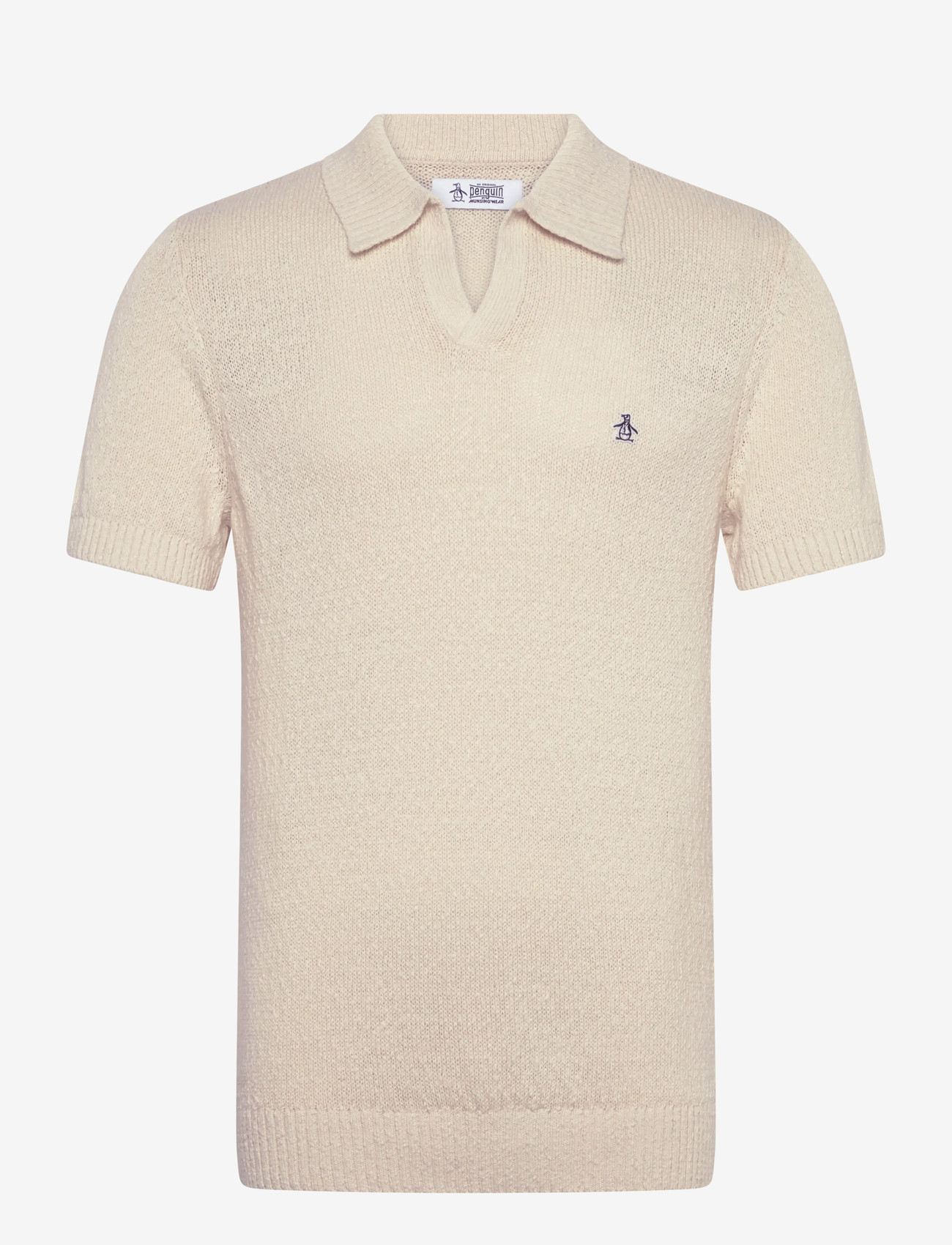 Original Penguin - 5GG SLUB JRSY JOHNNY - knitted polos - birch - 1