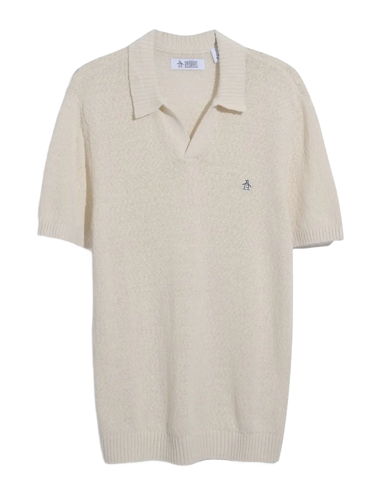 Original Penguin 5GG SLUB JRSY JOHNNY - Neulotut poolot - BIRCH / cream