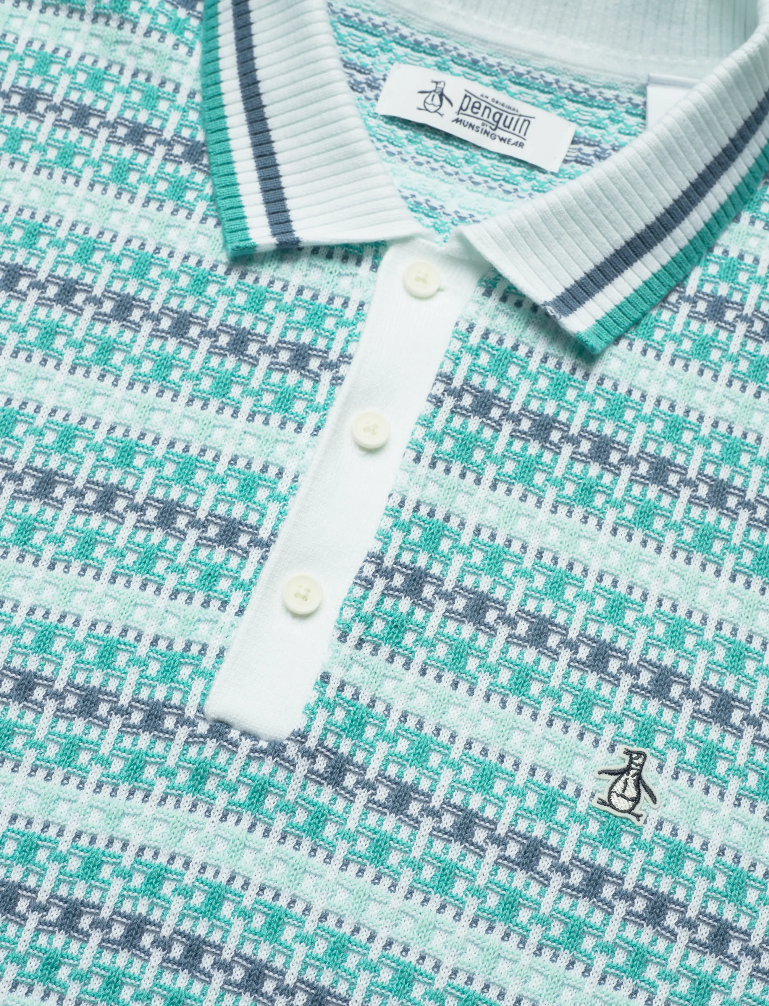 Original Penguin - 12GG CTTN DECO TXT J - polostrik - bright white - 5
