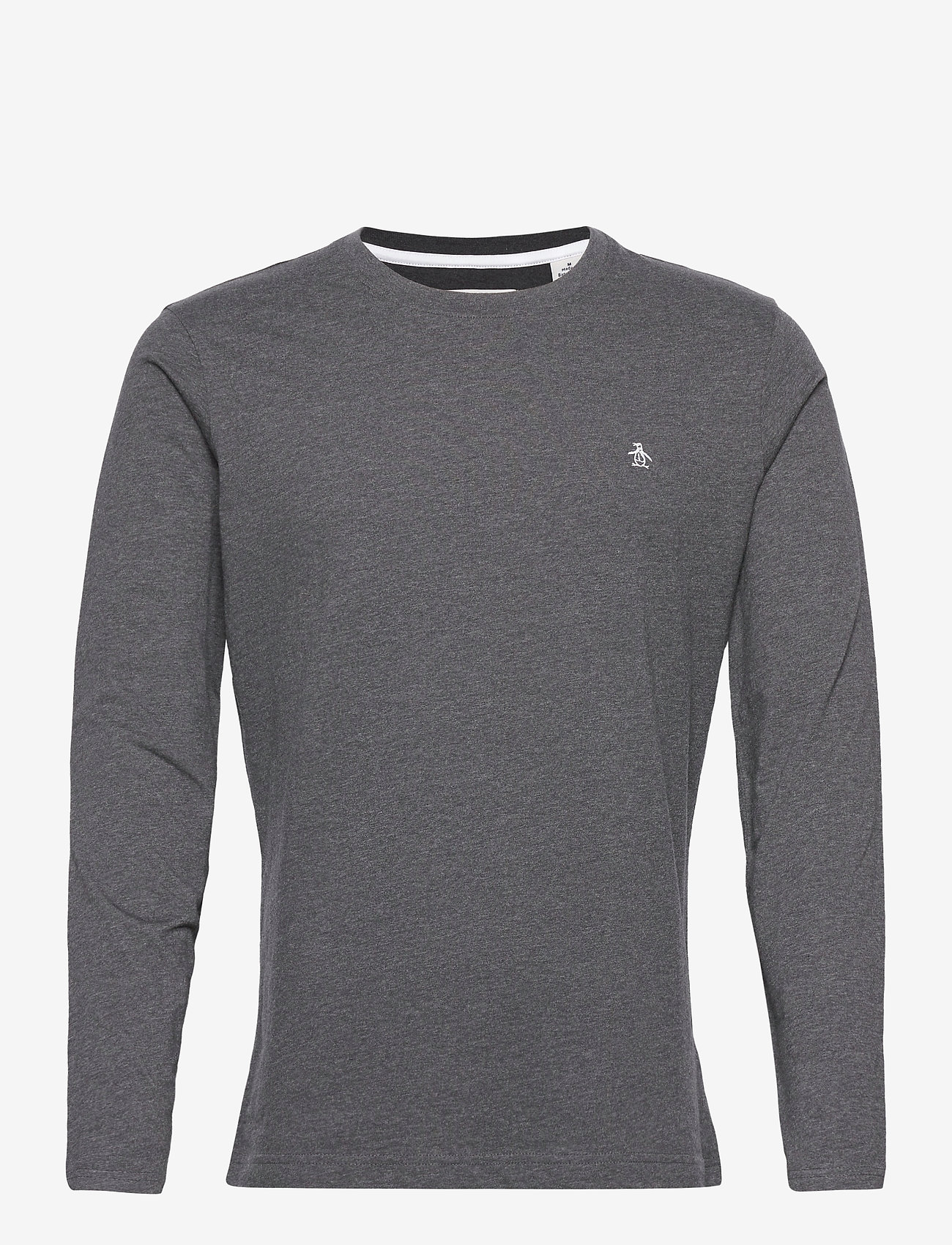 Original Penguin - LS PINPOINT JERSEY T - dk charcoal heather - 0