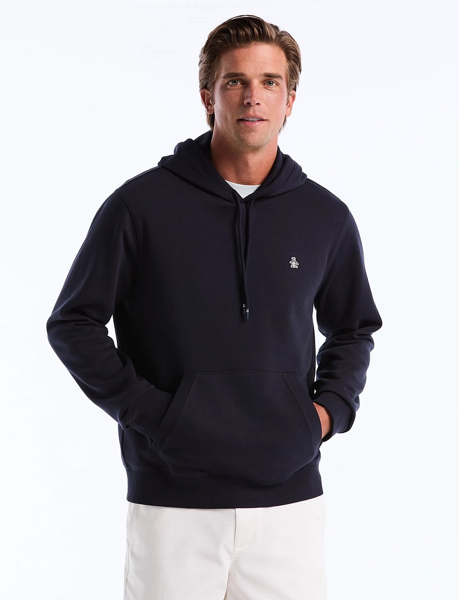 Original Penguin - ORG FLC HOODIE STICK - teddy-pusad - dark sapphire - 0