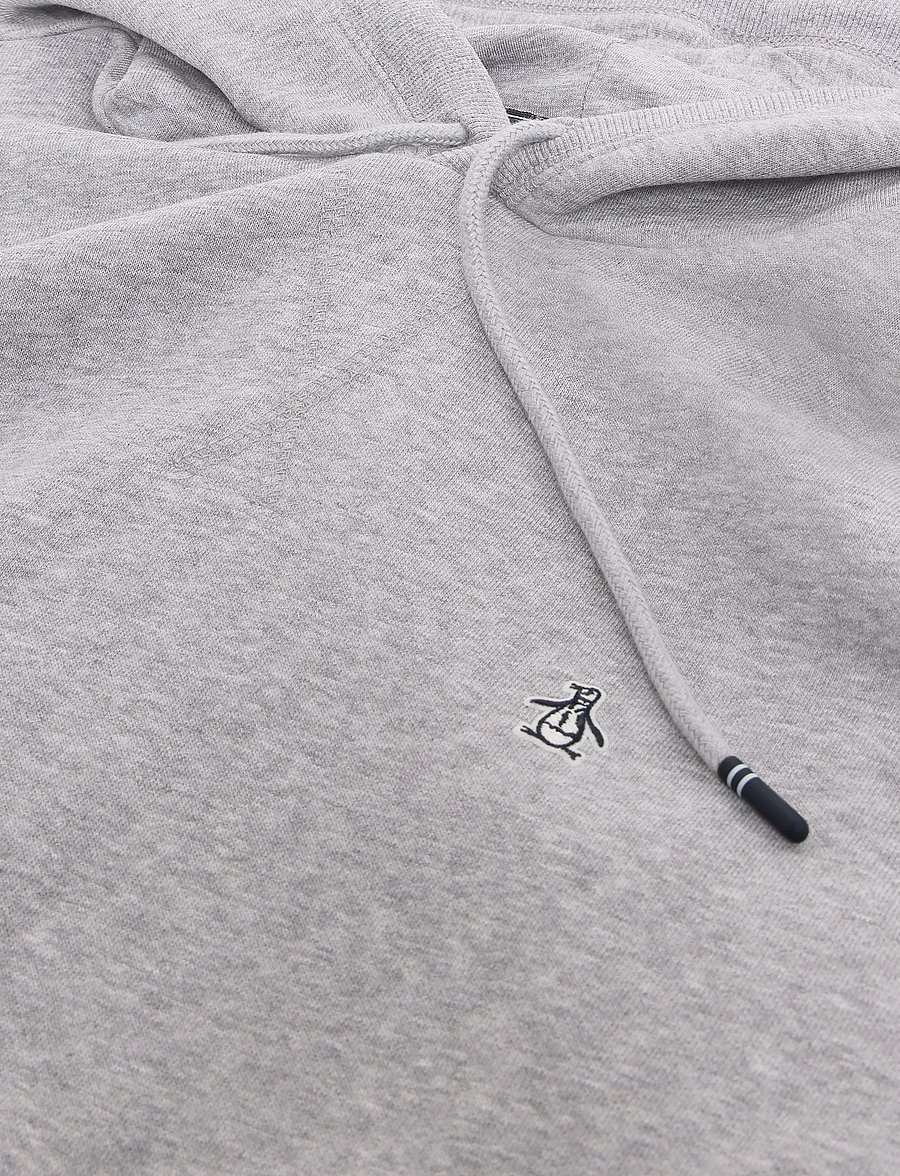 Original Penguin - ORG FLC HOODIE STICK - teddy sweaters - rain heather - 3