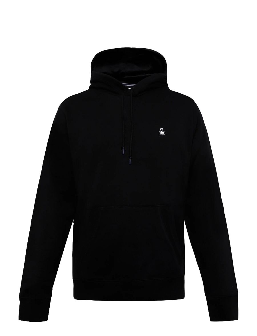 Original Penguin - ORG FLC HOODIE STICK - teddy-pusad - true black - 1