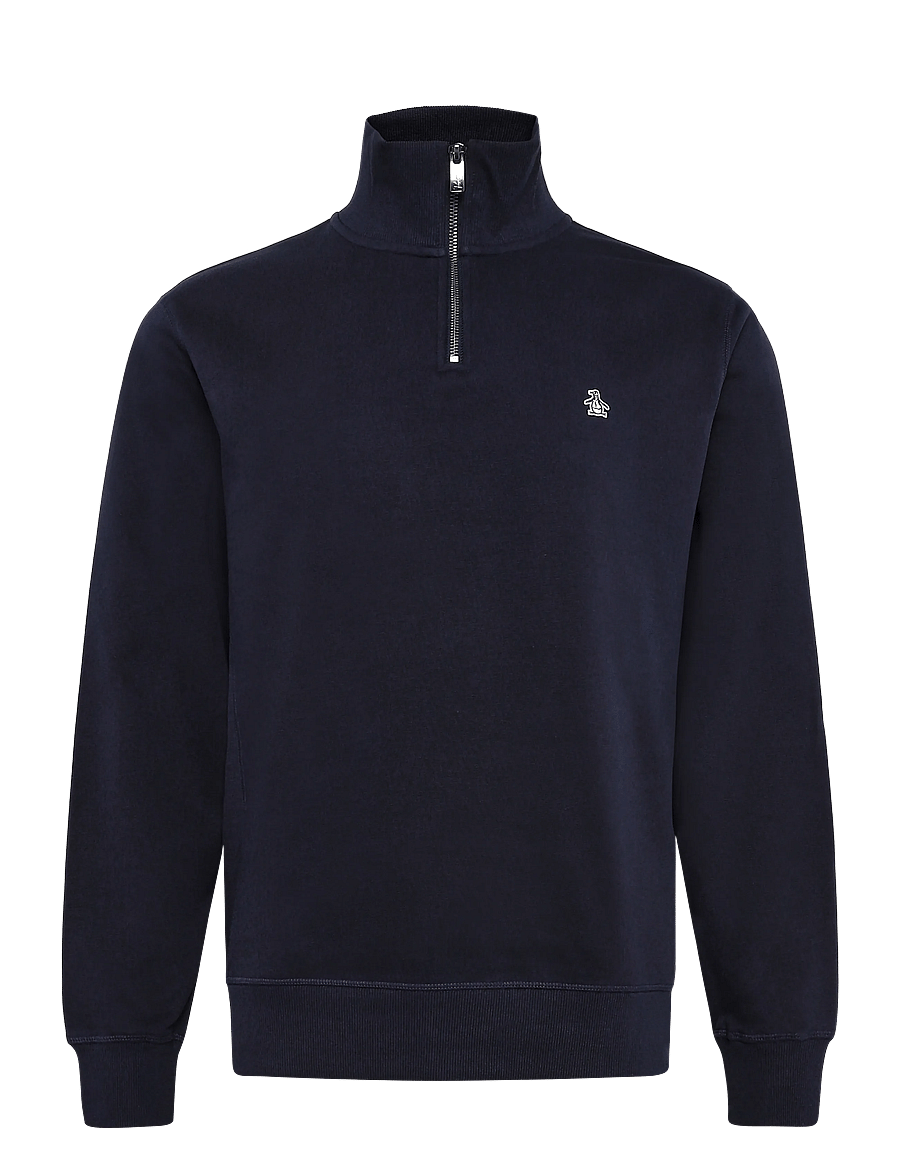 Original Penguin - ORG FLC QTR ZIP STIC - teddy sweaters - dark sapphire - 1