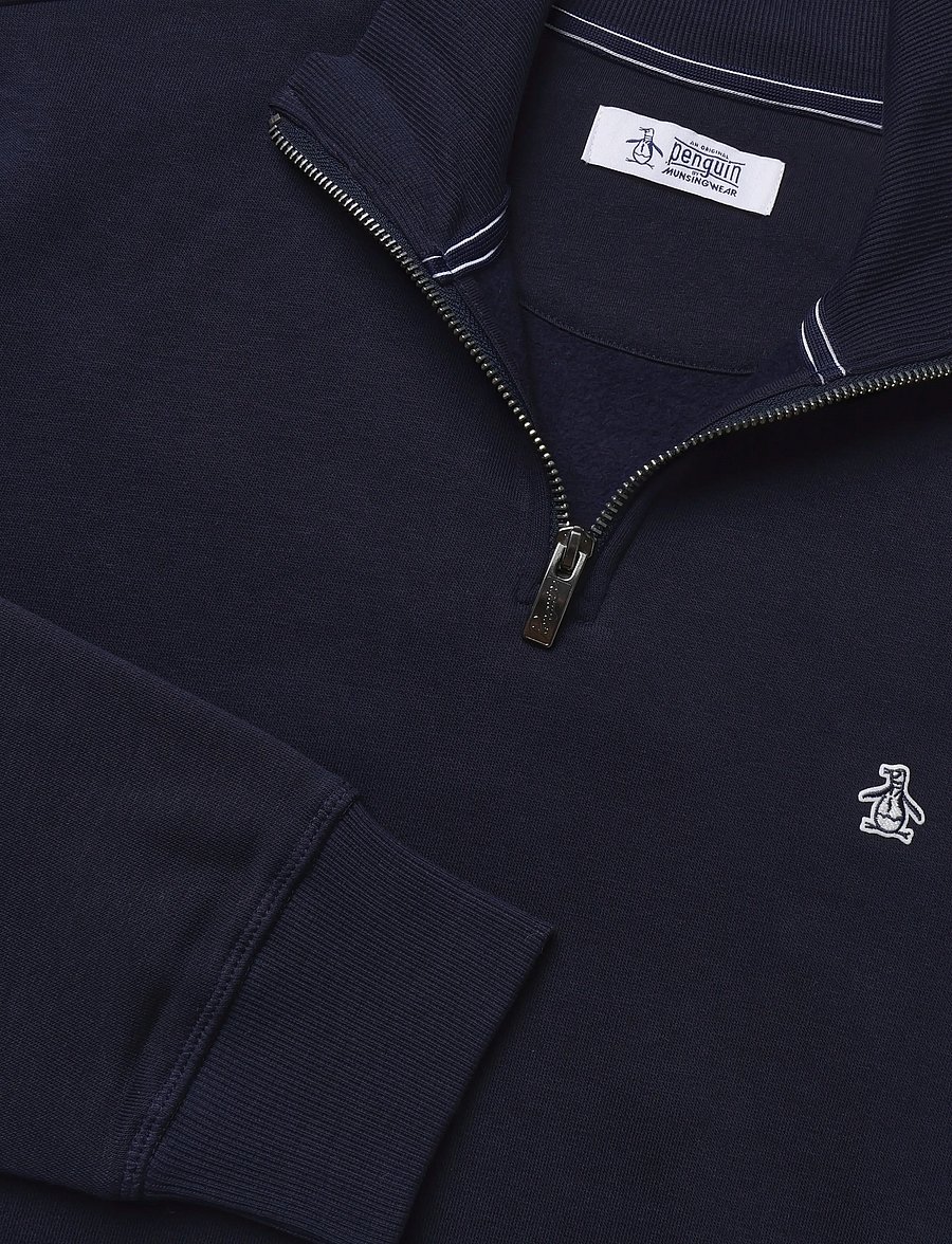 Original Penguin - ORG FLC QTR ZIP STIC - teddy sweaters - dark sapphire - 3