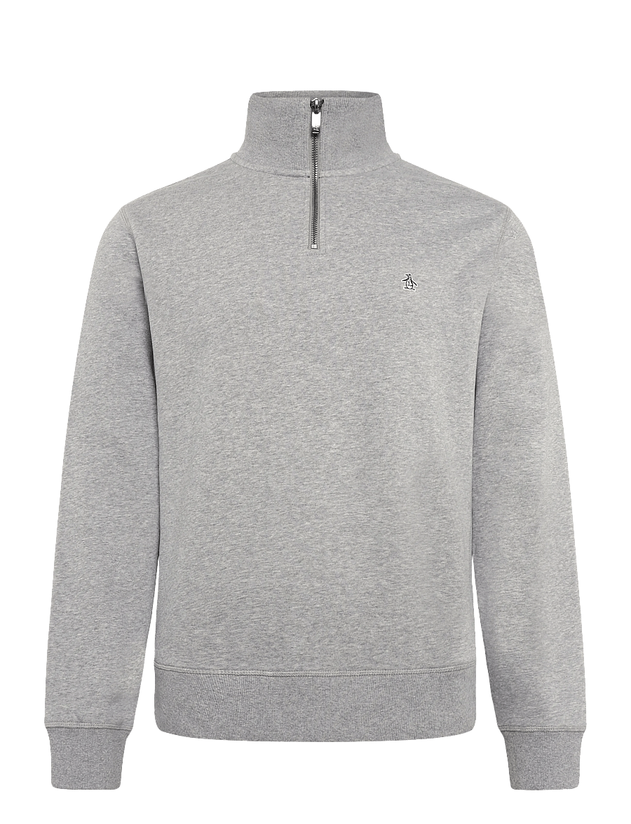 Original Penguin - ORG FLC QTR ZIP STIC - teddytröjor - rain heather - 1