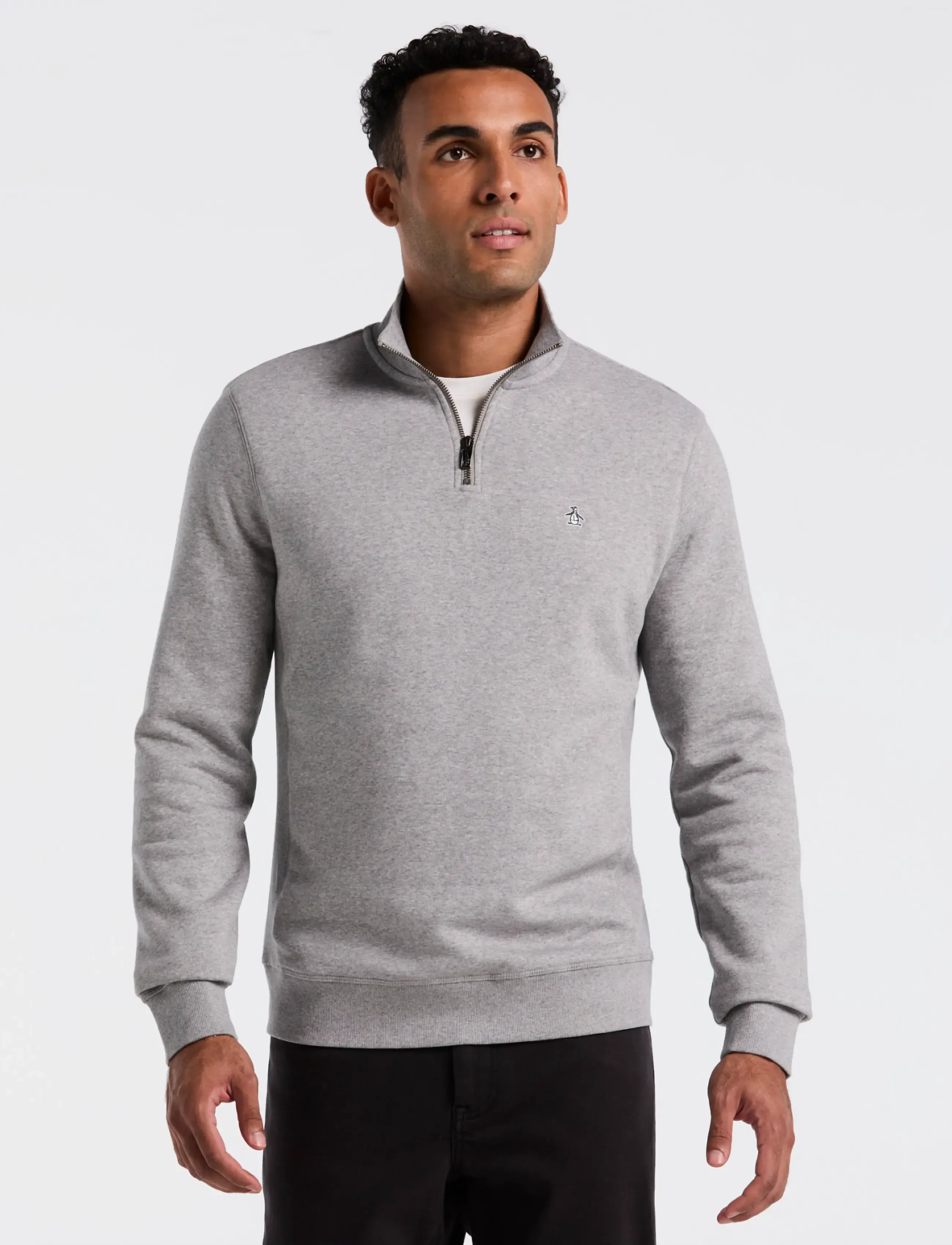 Original Penguin ORG FLC QTR ZIP STIC - Original Penguin - RAIN HEATHER / grey