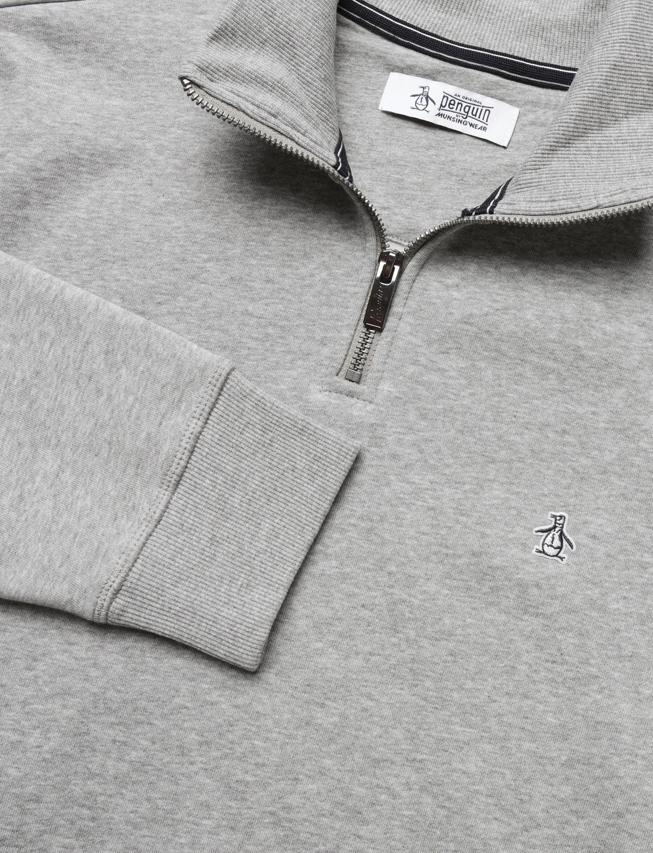 Original Penguin - ORG FLC QTR ZIP STIC - teddy sweaters - rain heather - 3
