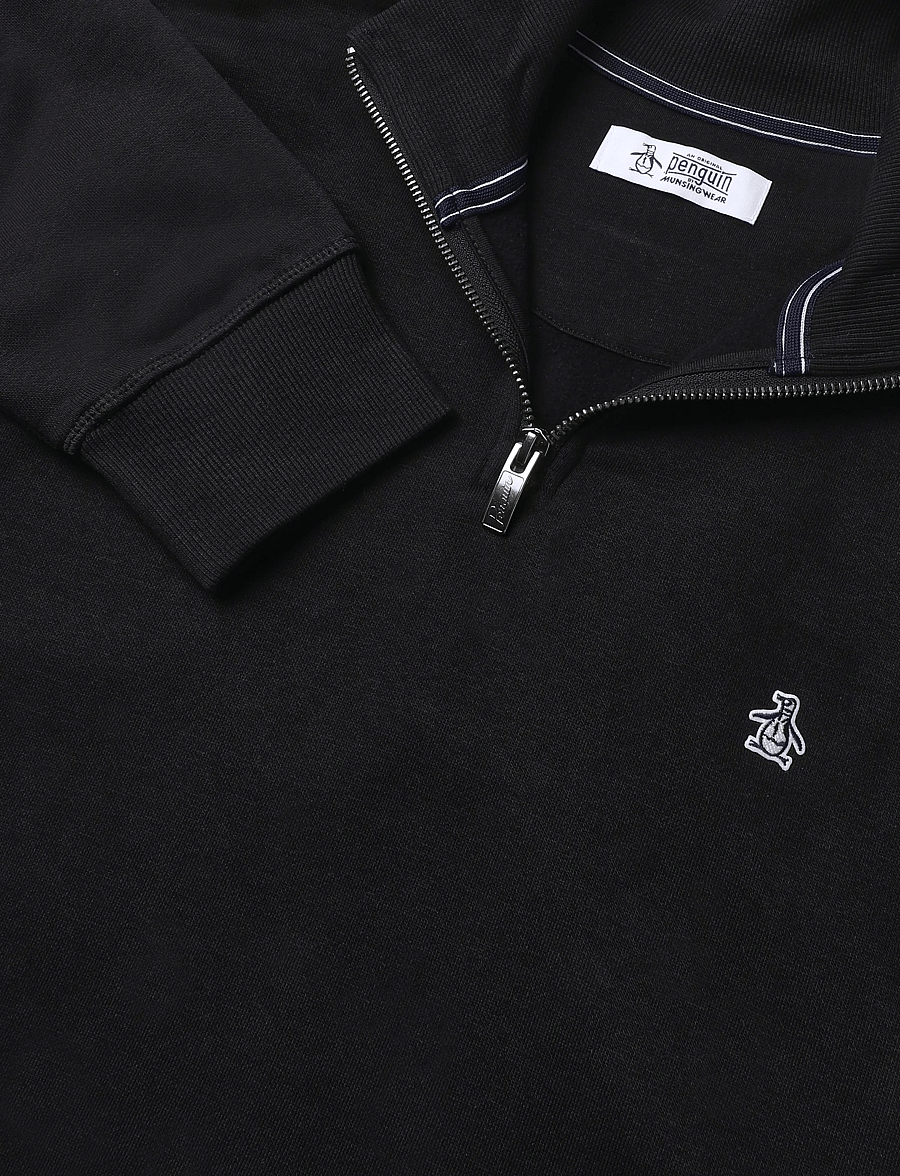 Original Penguin - ORG FLC QTR ZIP STIC - fleece-pullover - true black - 3