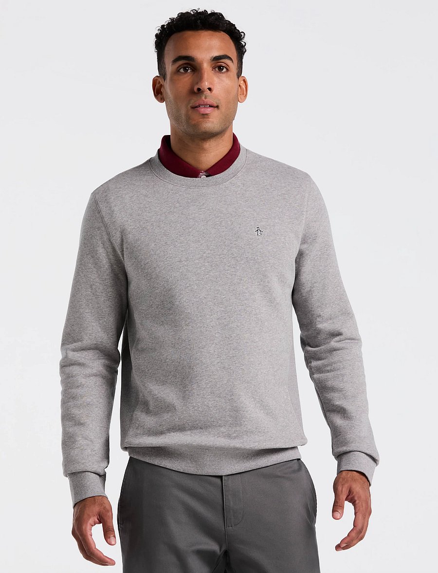 Original Penguin - ORG FLC CREWNECK STI - teddy sweaters - rain heather - 0