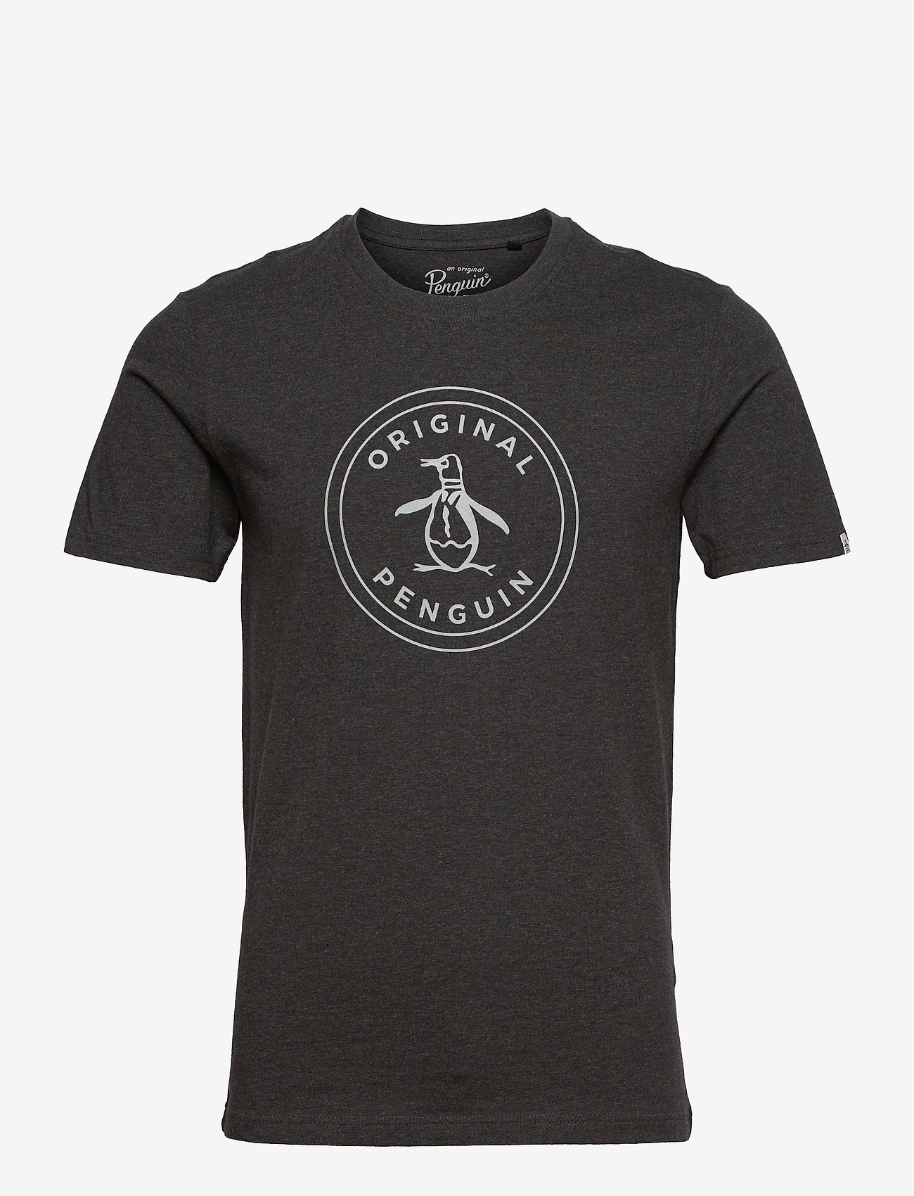 Original Penguin - S/S PRINTED STAMP LO - dk charcoal heather - 0