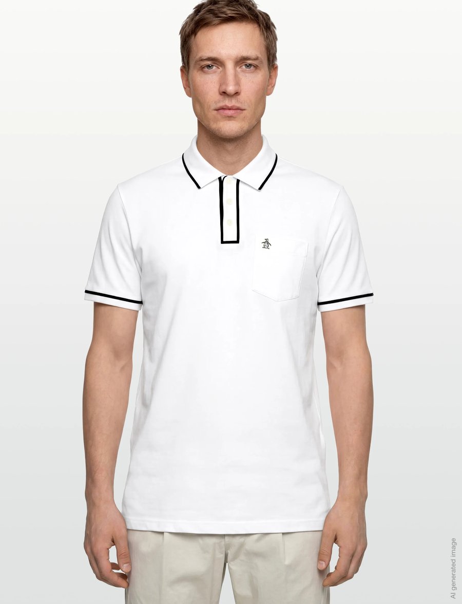 Original Penguin - EARL TNCL PIQ STICKE - kurzärmelig - bright white - 3