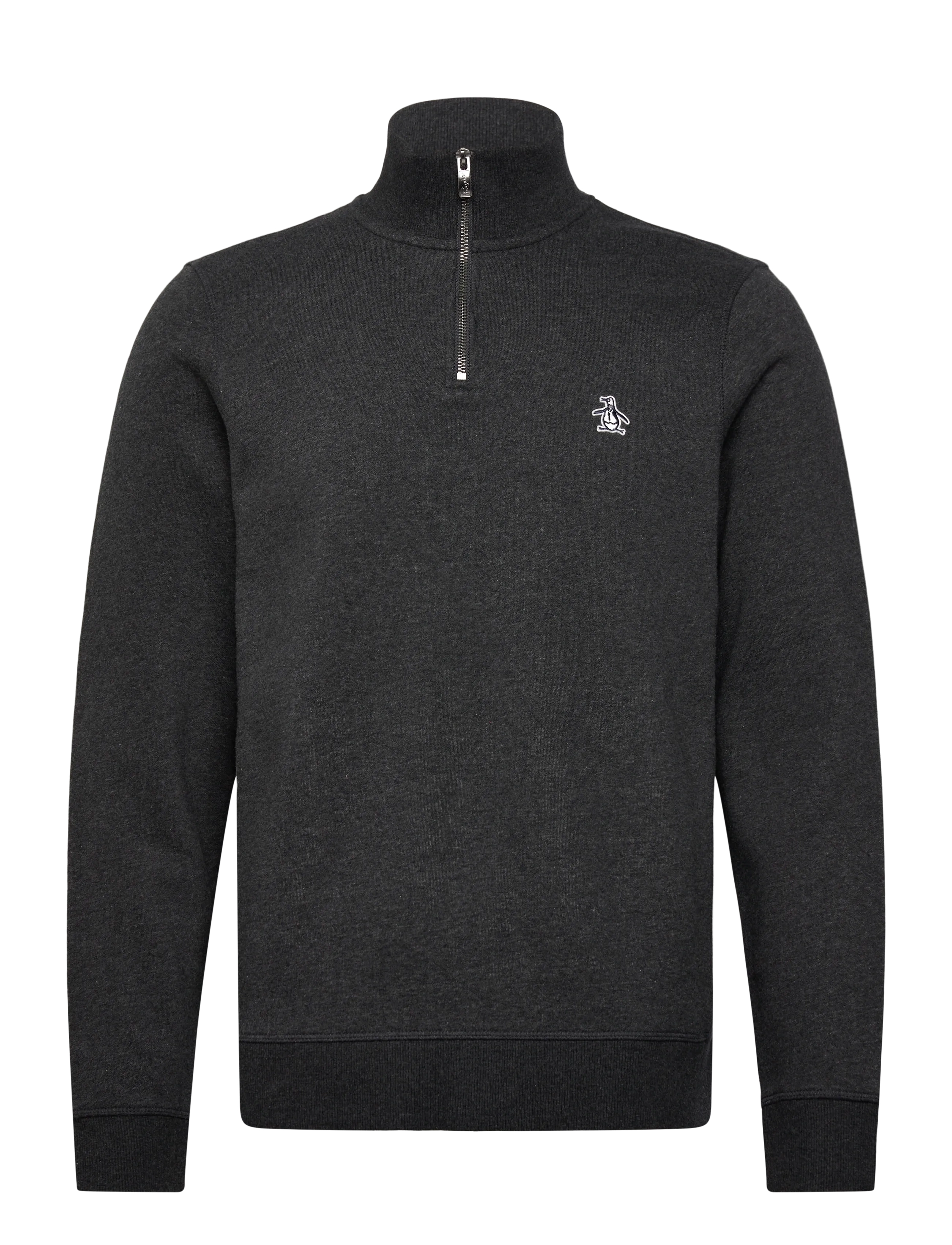 L/S FLEECE QUARTER Z - DK CHARCOAL HEATHER