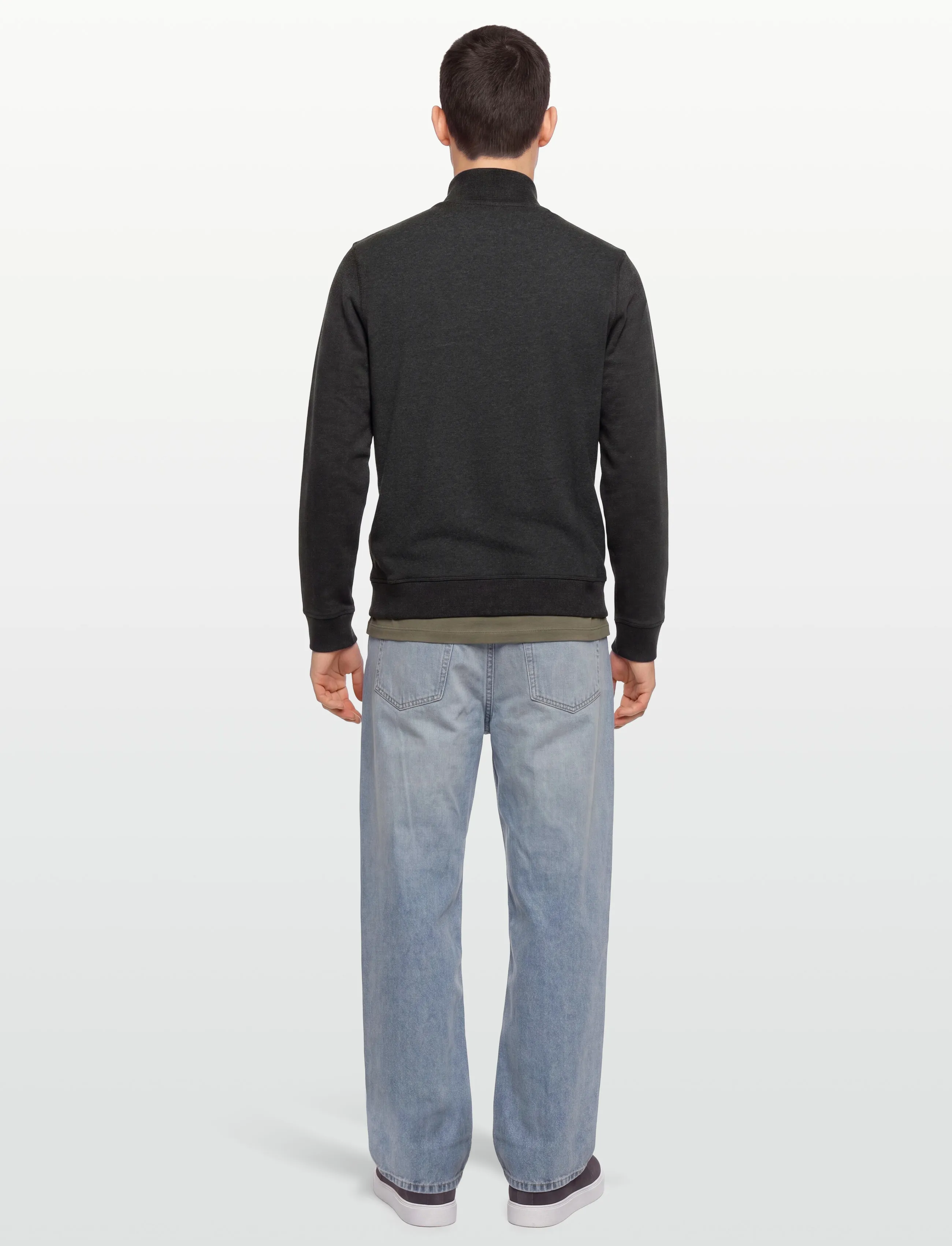 Original Penguin - L/S FLEECE QUARTER Z - fleece-pullover - dk charcoal heather - 4