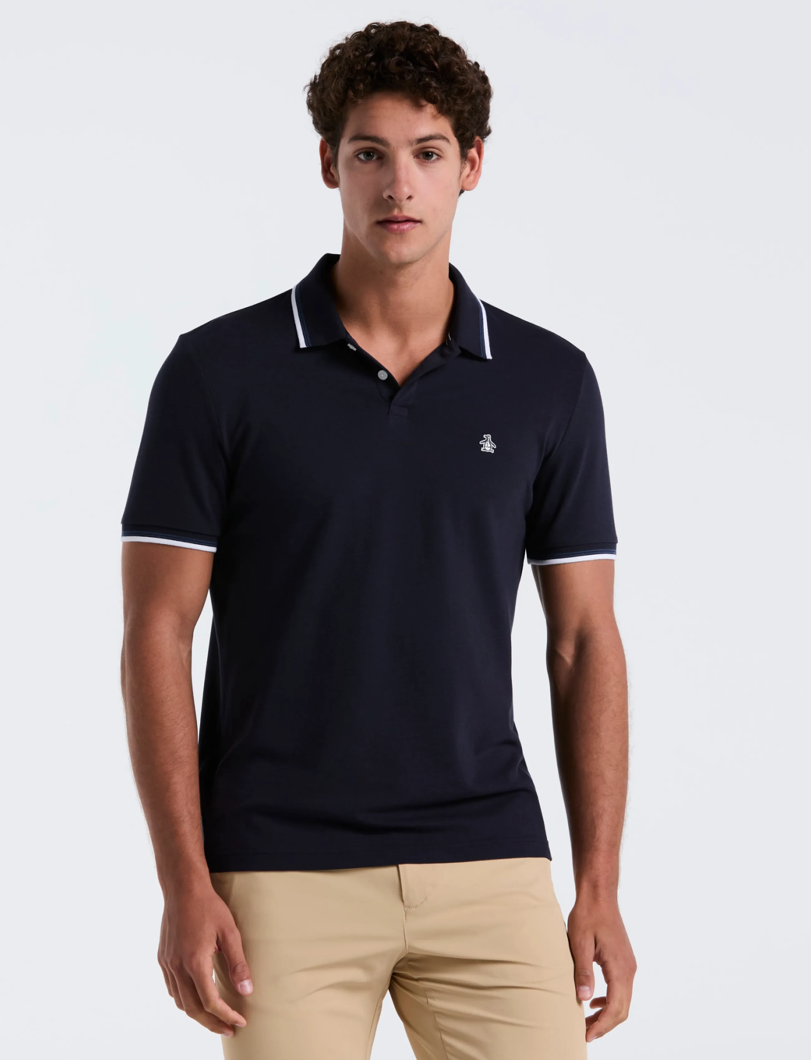 Original Penguin TIPPED POLO TNCL PIQ - Kortärmade pikéer - DARK SAPPHIRE / navy