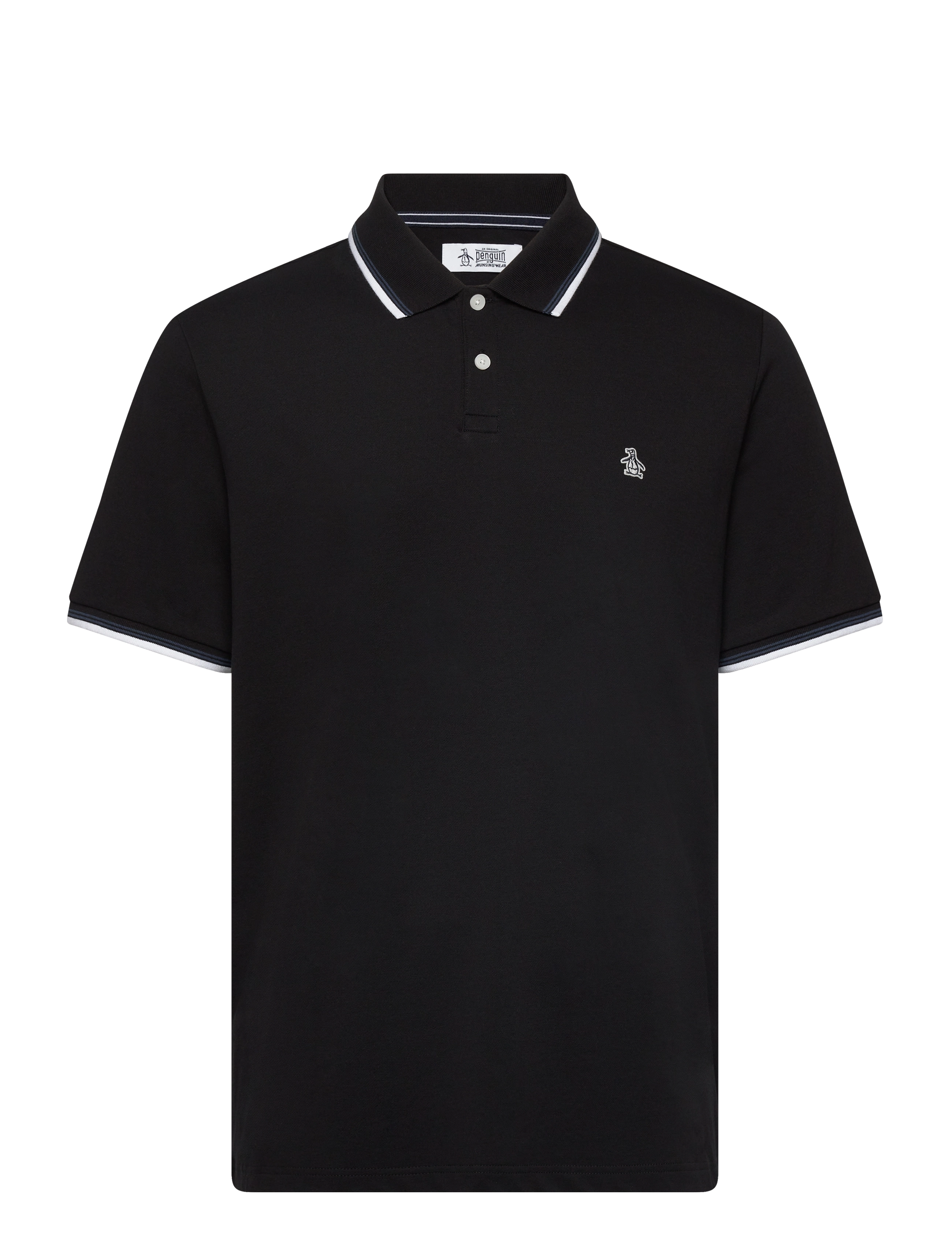 ORIGINAL PENGUIN Tipped Polo Tncl Piq Schwarz - L - Herren