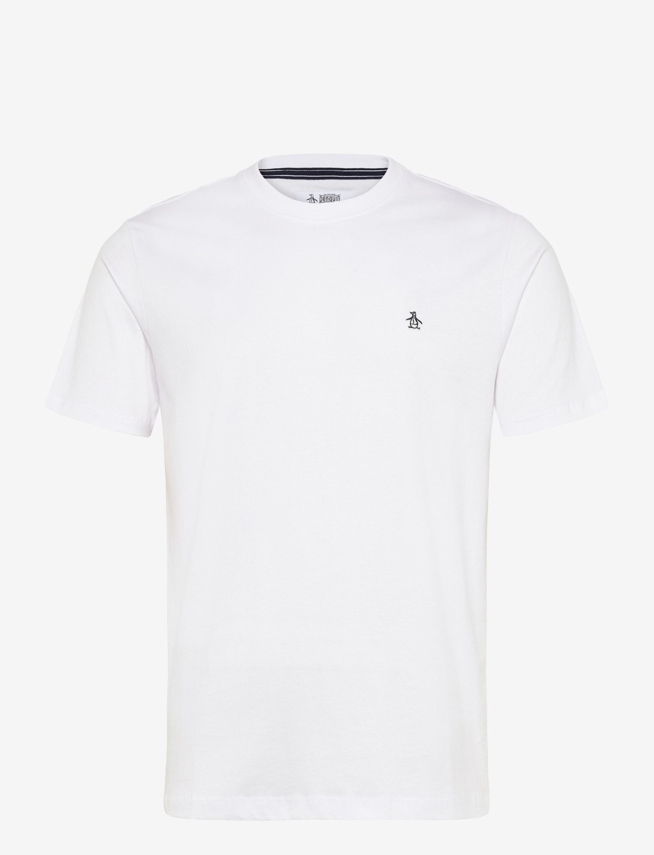 Original Penguin - CONT PIN POINT SML S - kortärmade t-shirts - bright white - 0