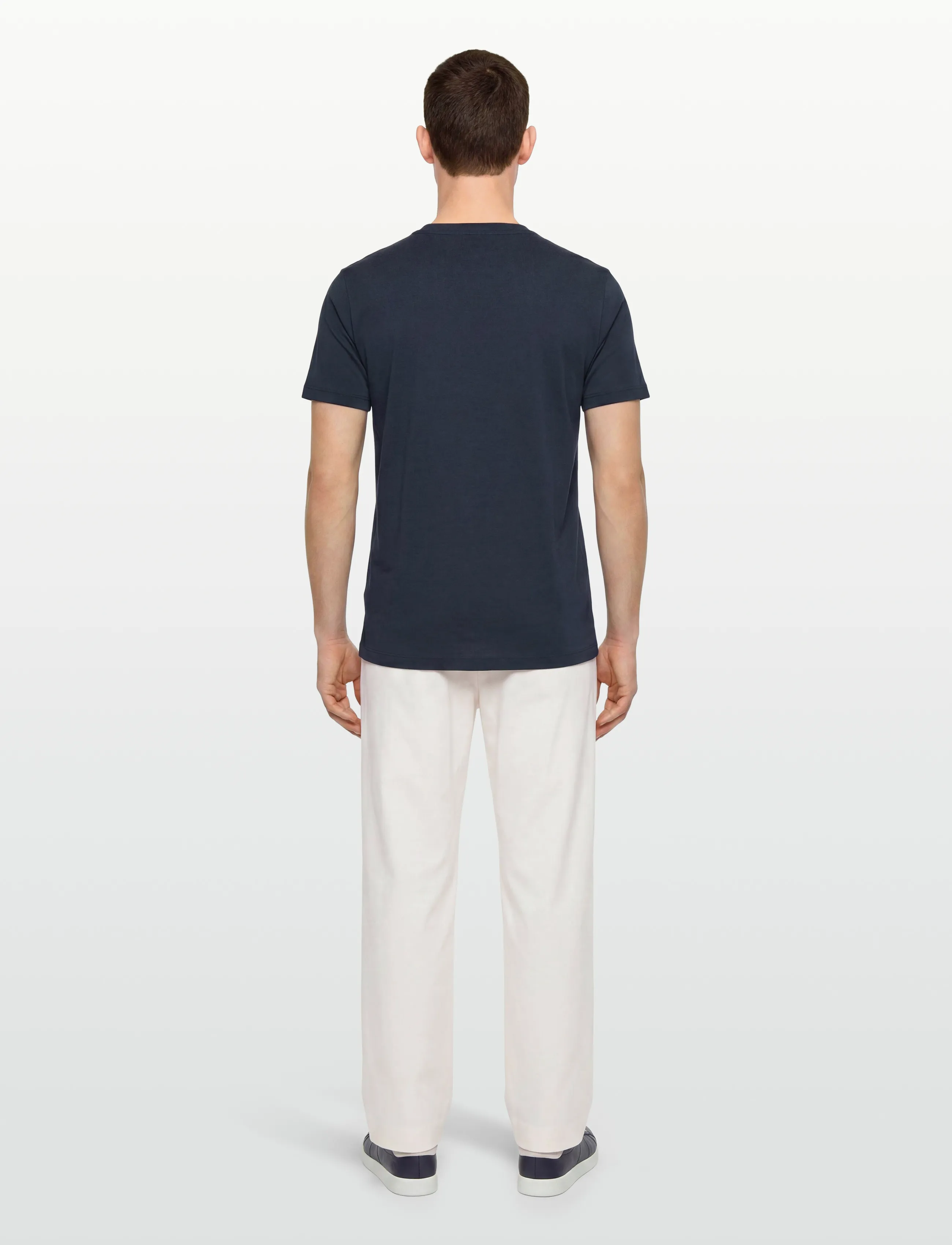 Original Penguin - CONT PIN POINT SML S - kortärmade t-shirts - dark sapphire - 4