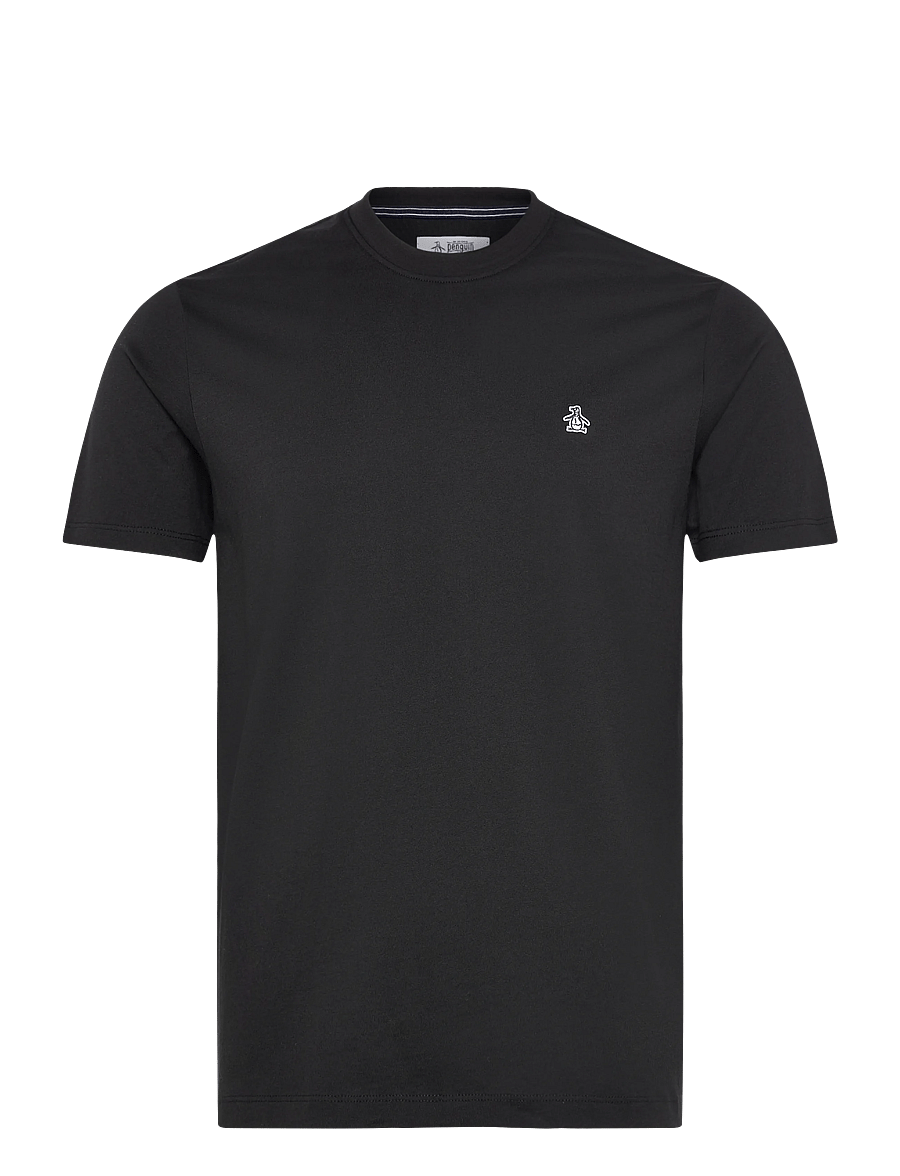 Original Penguin - CONT PIN POINT SML S - kurzärmelige t-shirts - true black - 1