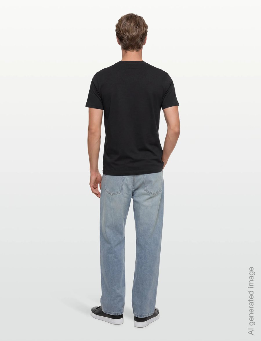 Original Penguin - CONT PIN POINT SML S - kurzärmelige t-shirts - true black - 4