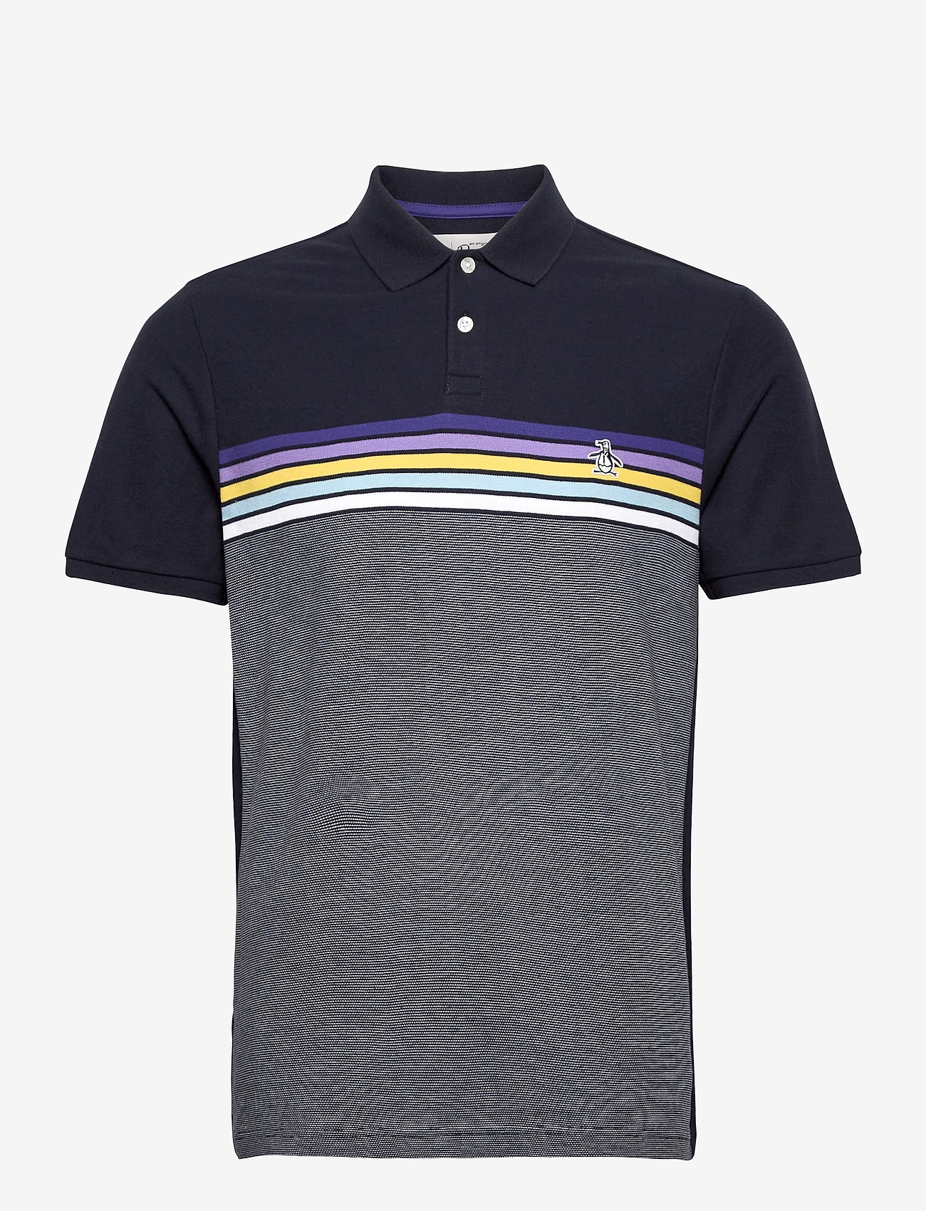 Original Penguin - CHEST STRIPE POLO SHIRT - dark sapphire - 0