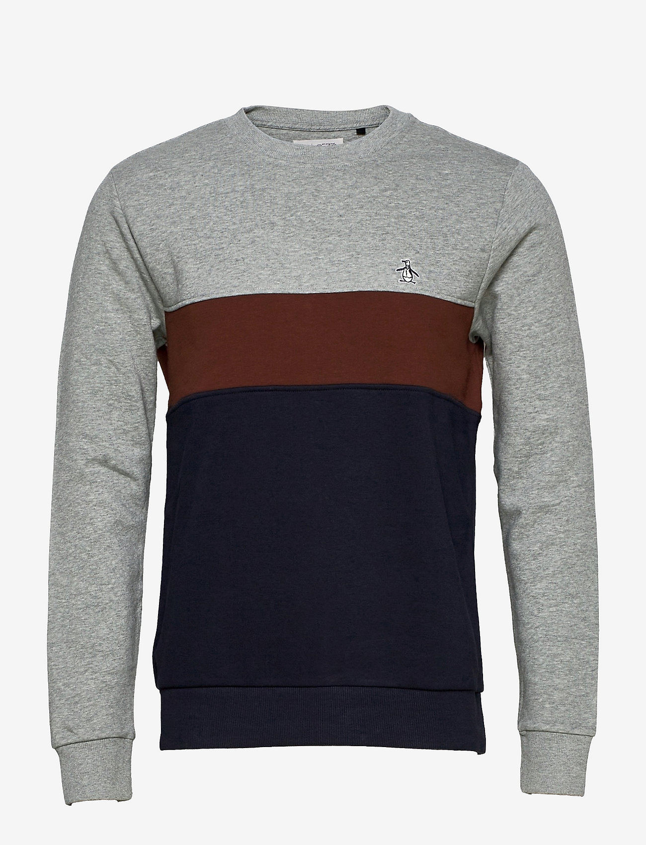 Original Penguin - KNT LS COLORBLOCK FL - rain heather - 0