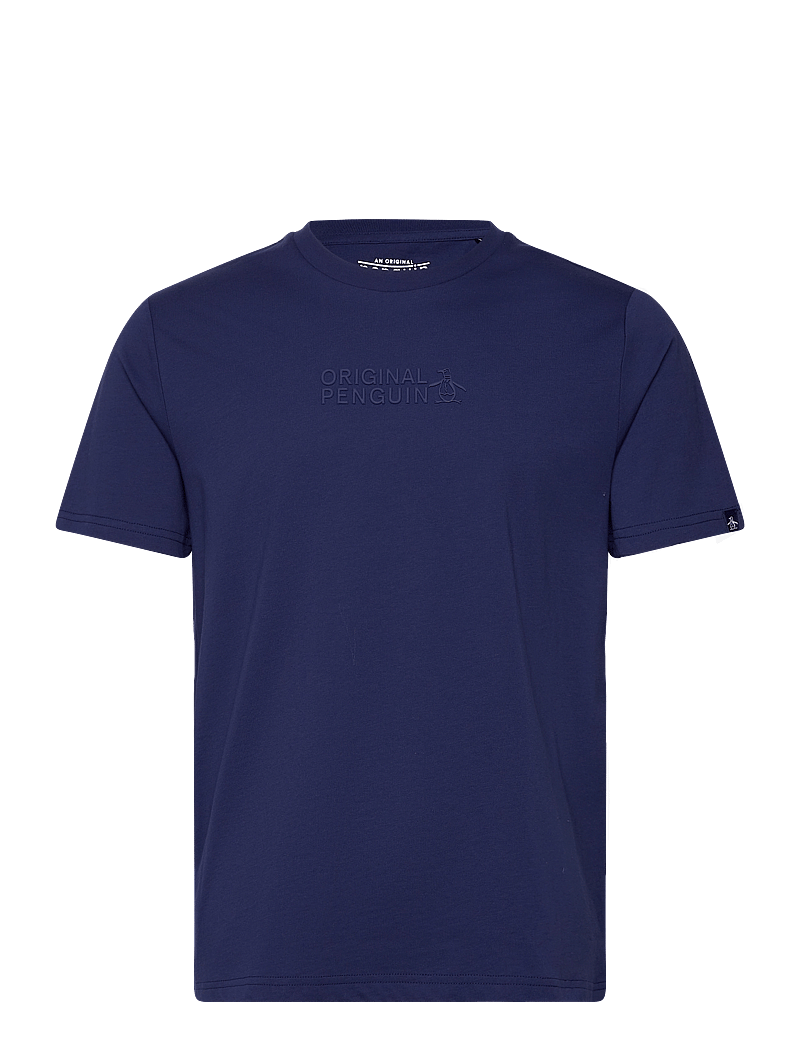 Original Penguin - JRSY GRPHC TEE HD TO - kurzärmelig - medieval blue - 0