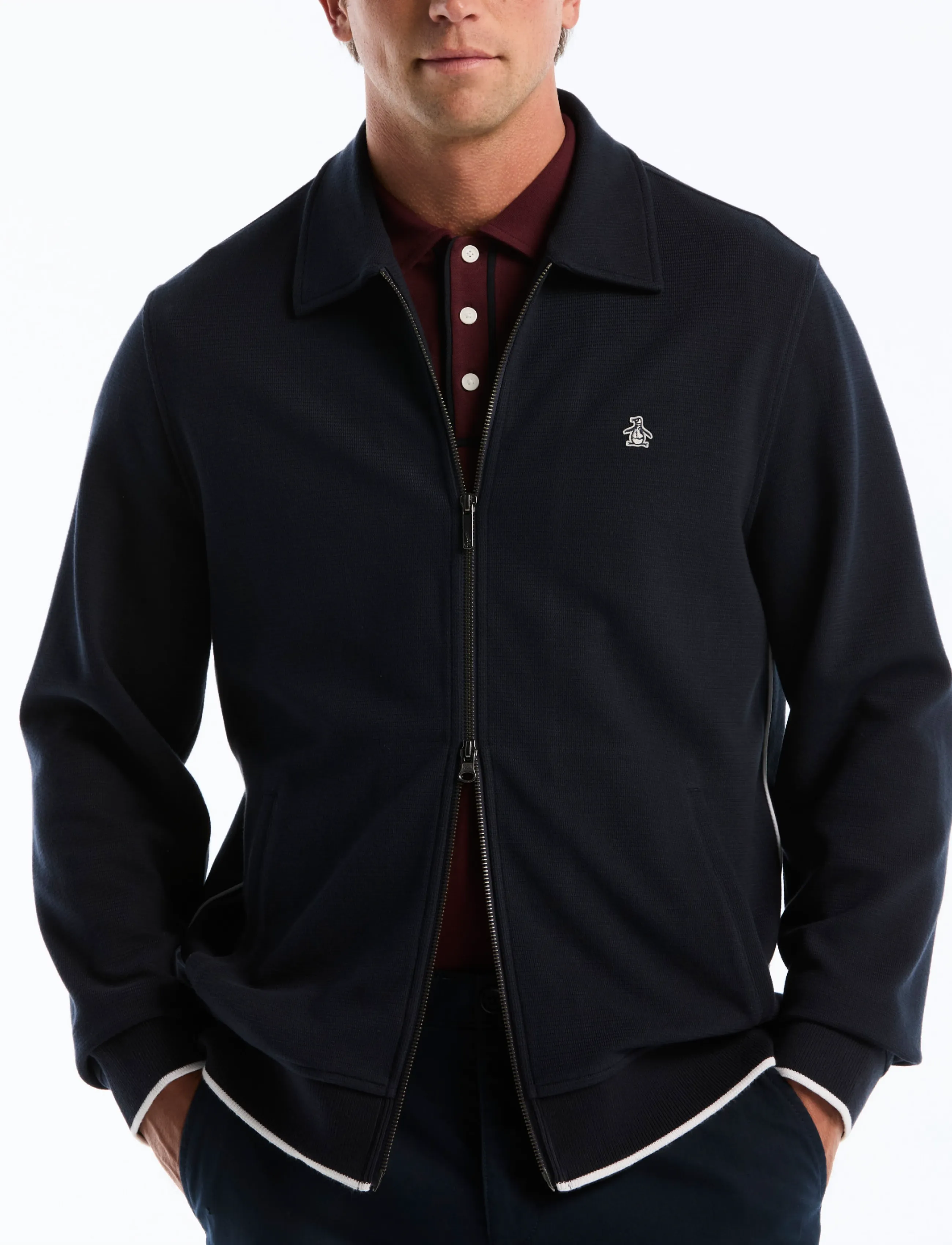 Original Penguin Nvlty Knt Piped Trac jackor herr – bild 2